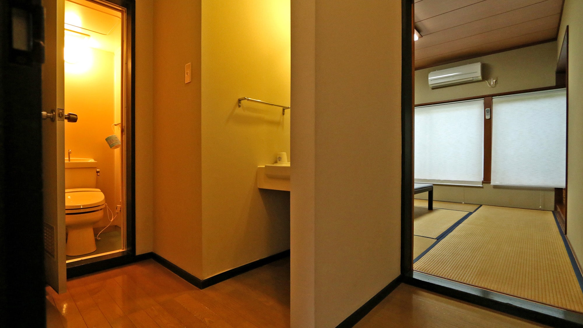 ห้องพัก: คิเคียว (ห้องพักแบบญี่ปุ่นขนาด 8 เสื่อทาทามิ และห้องน้ำ)
