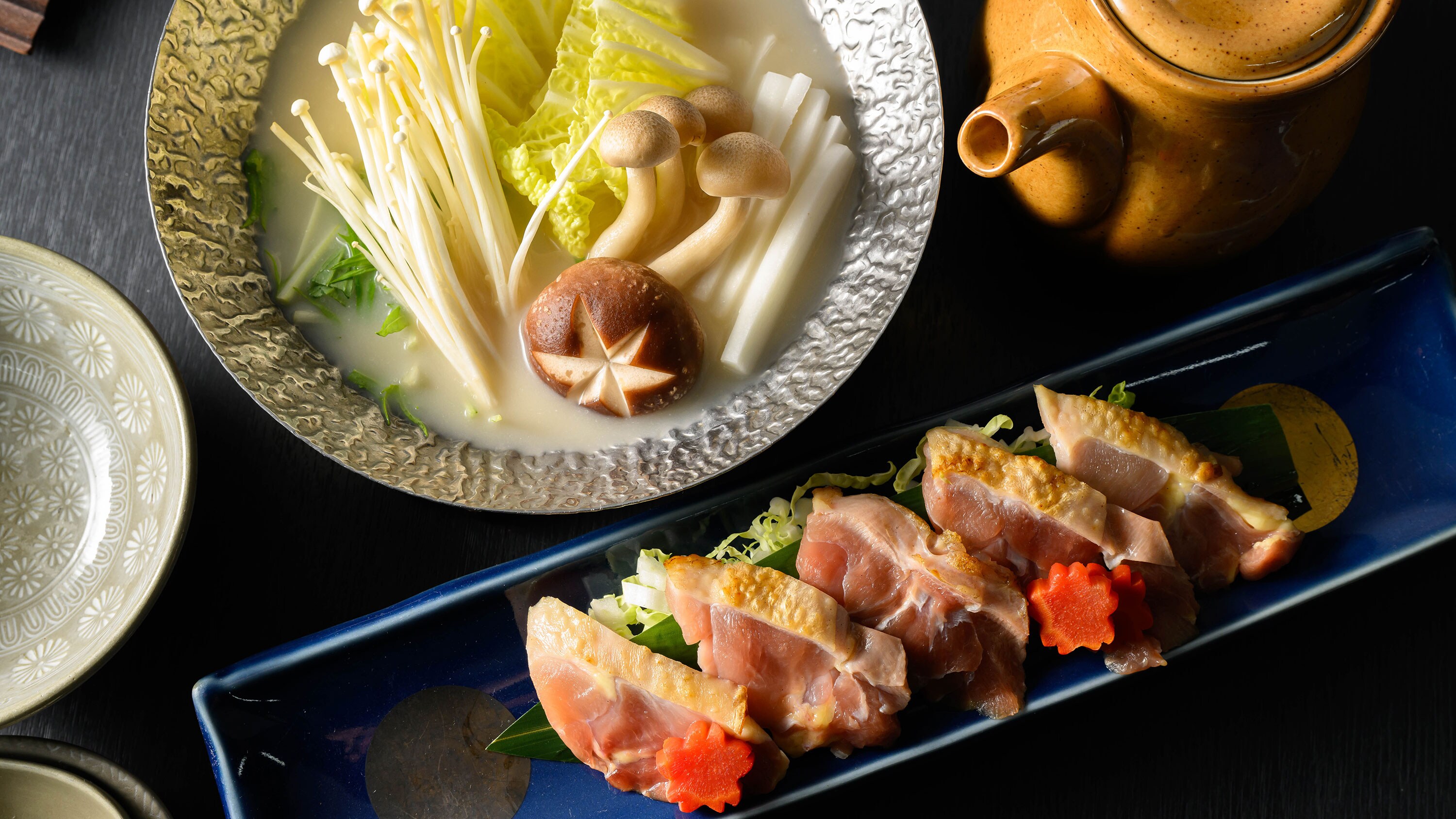 [Yamato Kaiseki Course ~Colors of the Ancient Capital~] Can be changed to a small Asuka-style hotpot. (Please contact us at least 2 days in advance.)