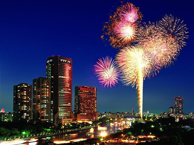 Tenjin Matsuri Dedication Fireworks and Imperial Hotel