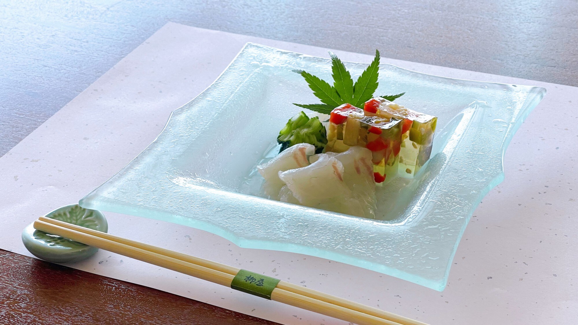 Thinly sliced sea bream