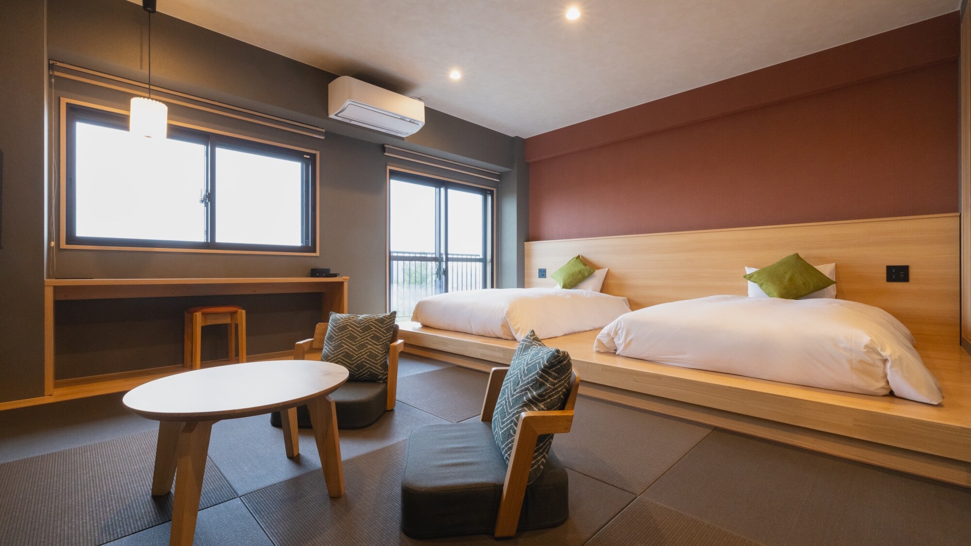 [Modern Twin] A room that combines the comfort of Western style with the calming atmosphere of Japanese style.