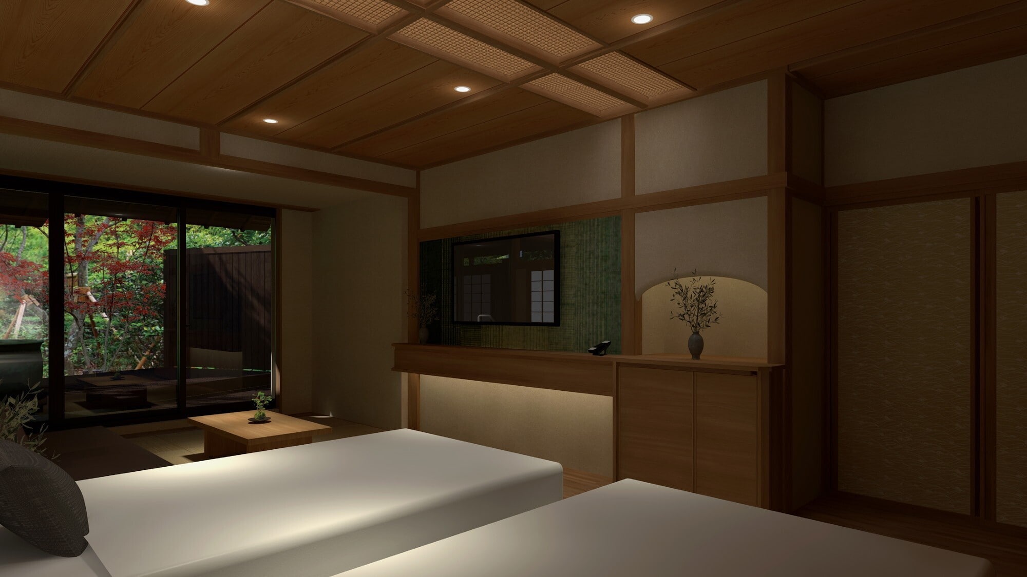 [Japanese-Western style room with open-air bath] Renovated in December 2024! Includes our proud open-air bath with natural hot spring water