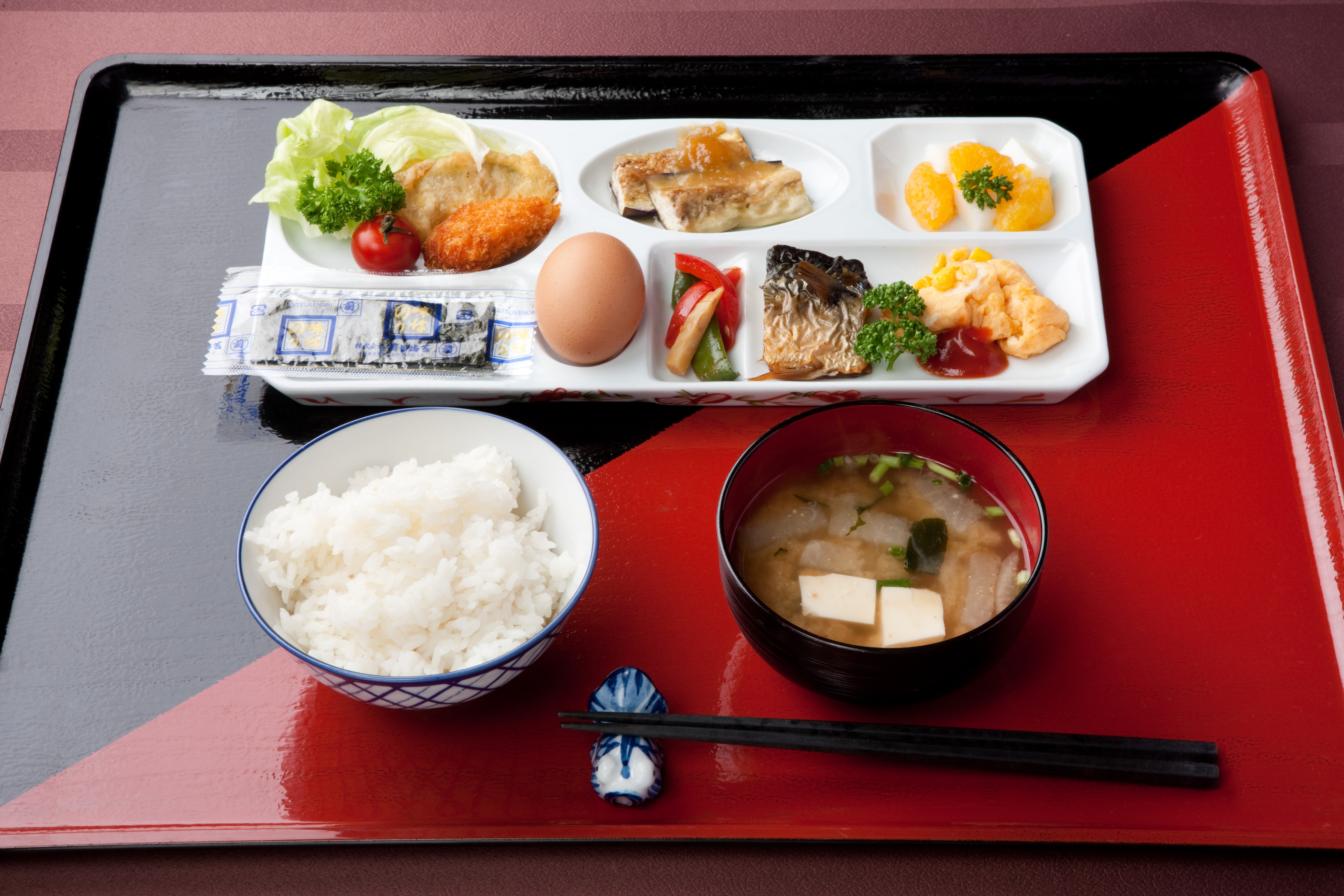This is an example of a Japanese breakfast.