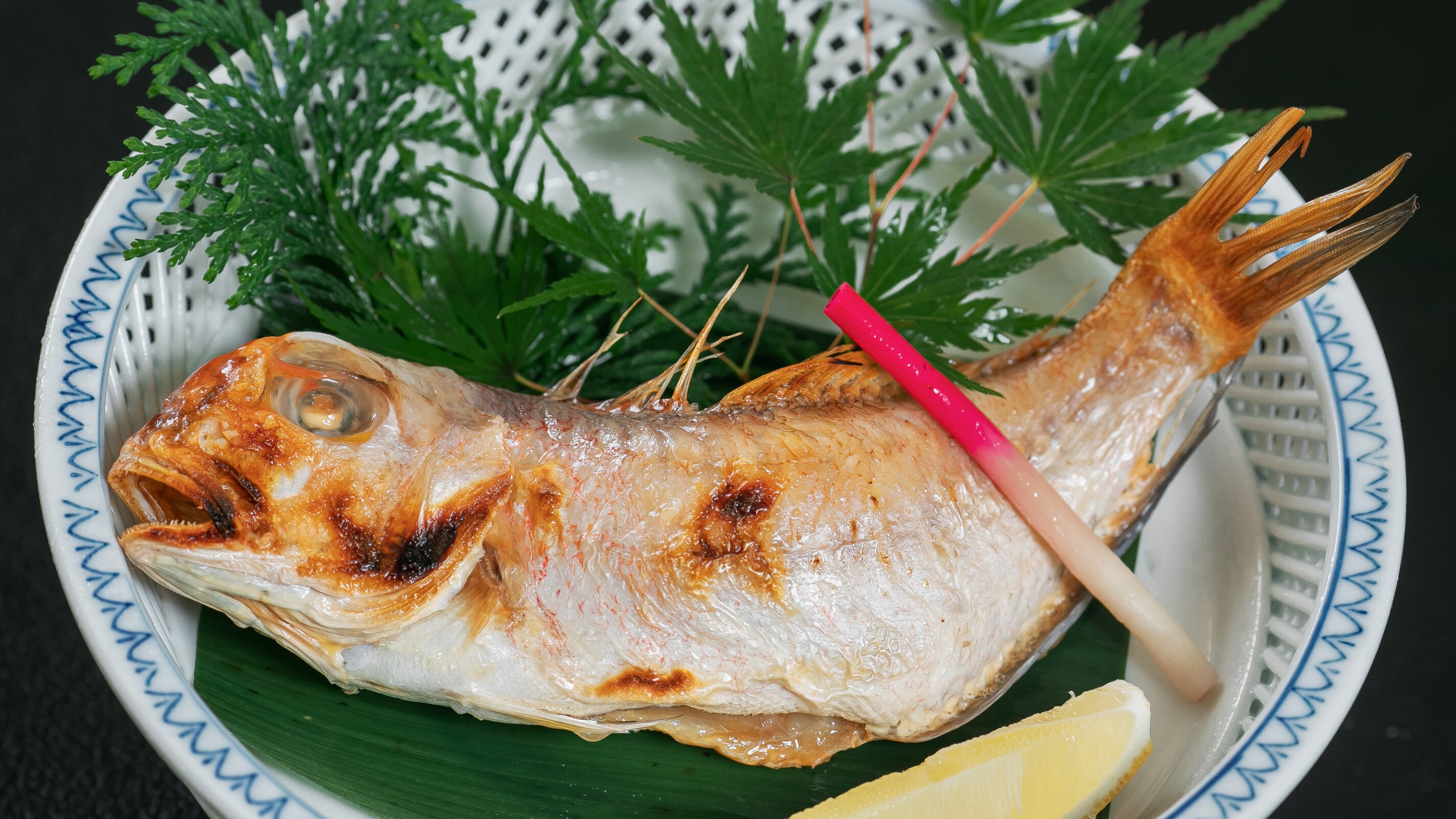 Grilled tilefish roe with salt