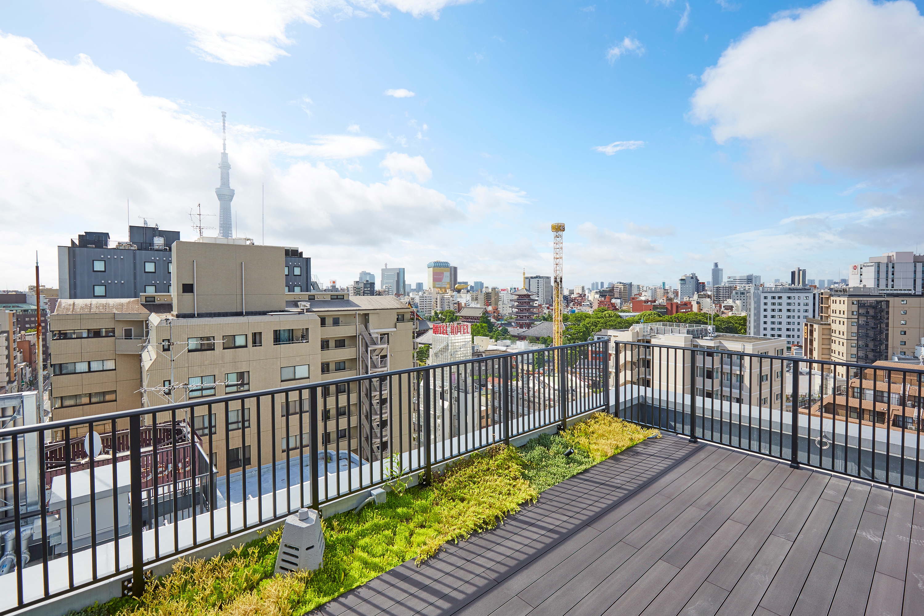 ホテル屋上からの景色