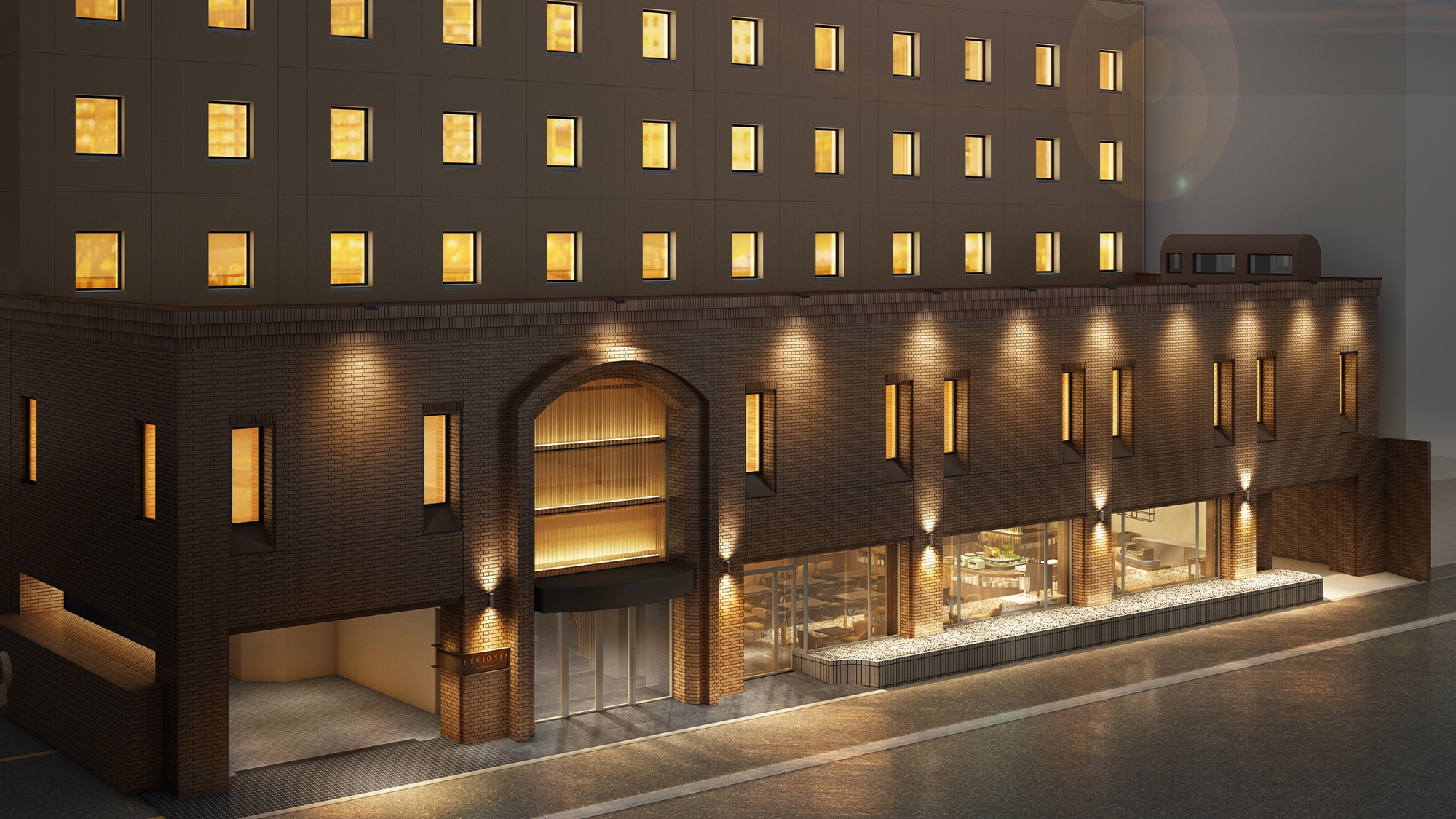 Regional by Quintessa, Sapporo Station Front: During the day, it displays a dignified appearance under the clear sky, and at night, it glows with soft light.