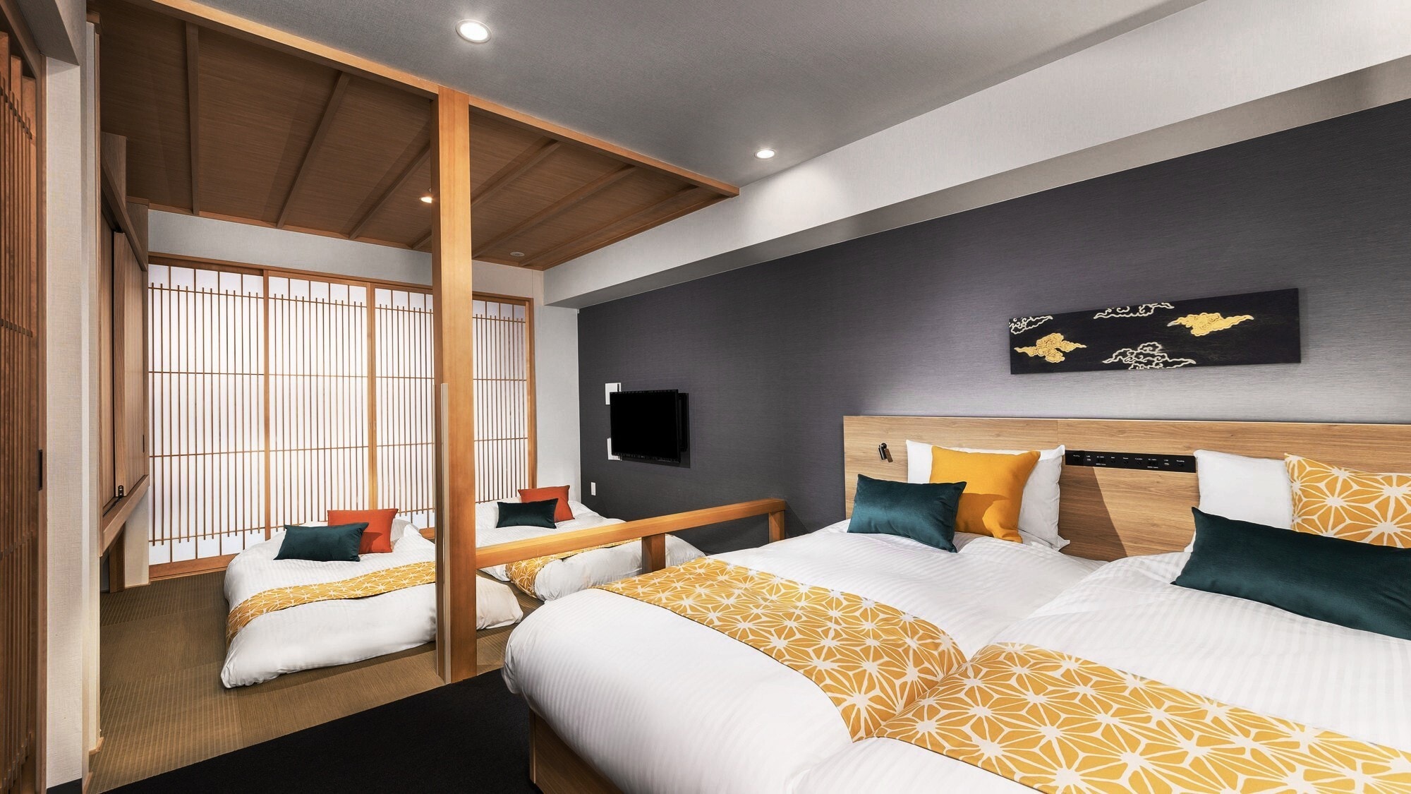 Each room can accommodate up to 4 people.