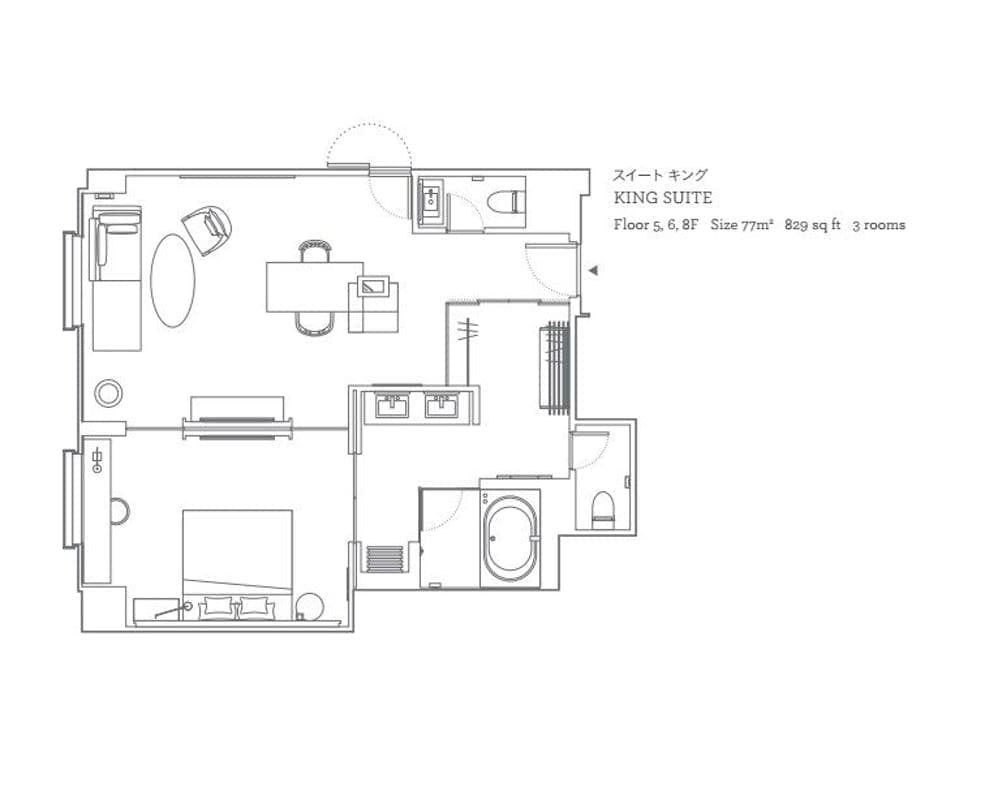 Suite room floor plan