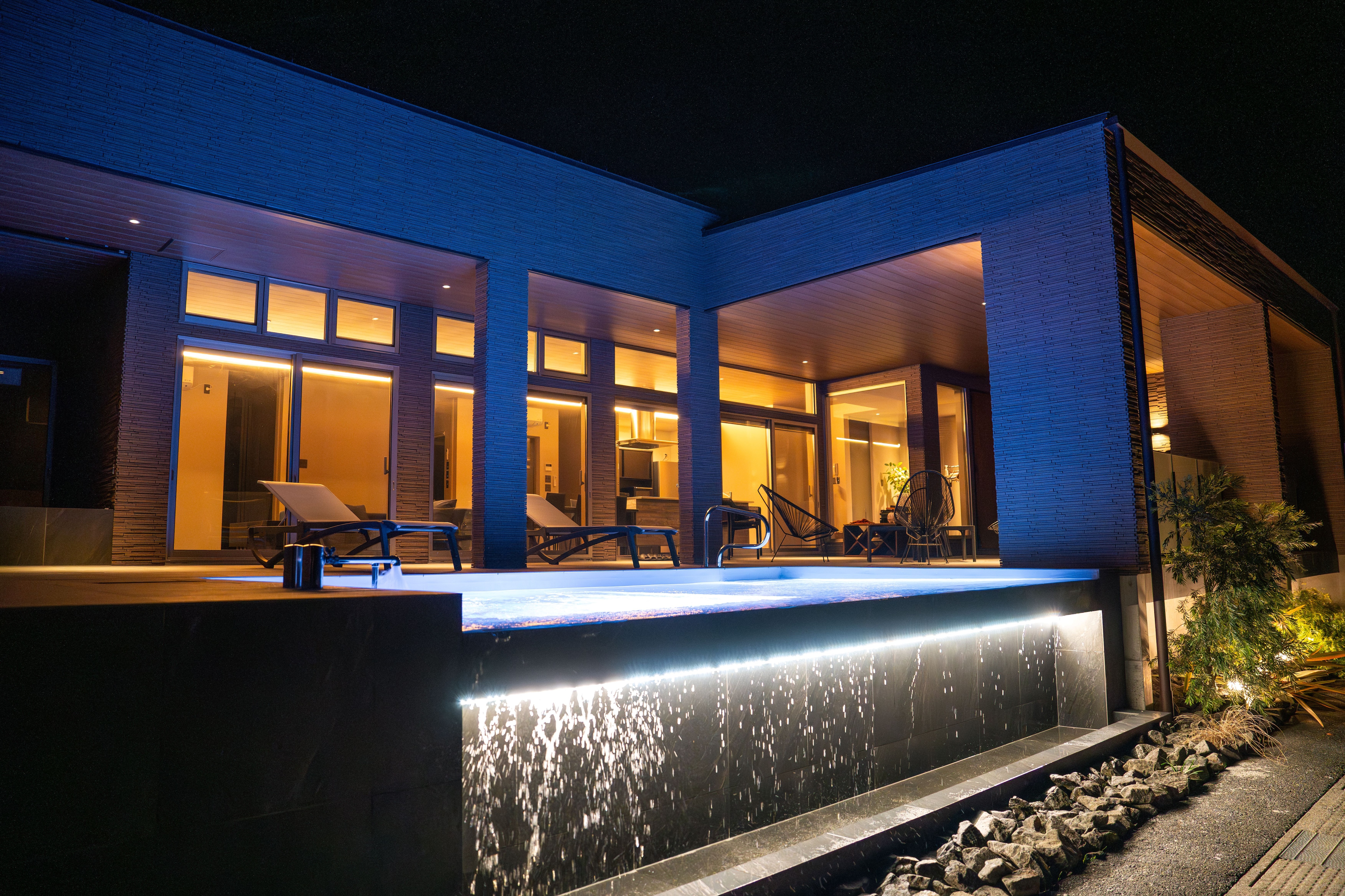 Building B night exterior