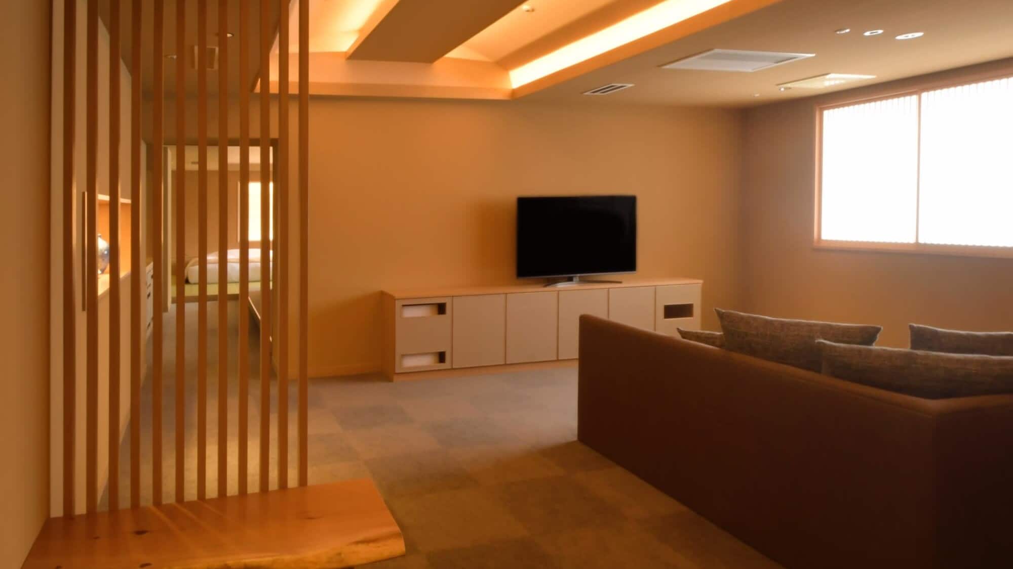 [Room with hot spring on the city side: "Shiho" (120 square meters)]