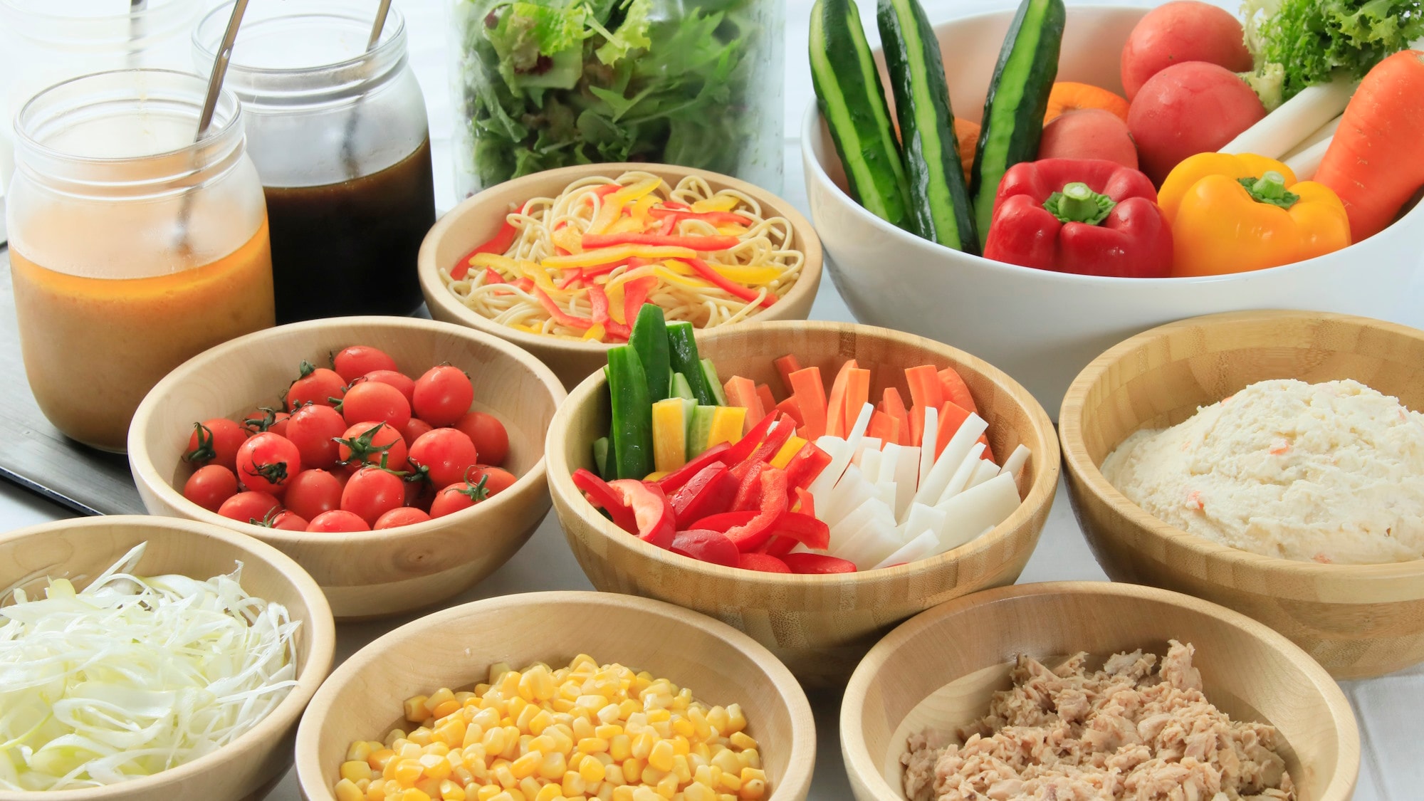 [Breakfast] Fresh vegetables are available (example)
