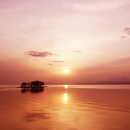 One Hundred Views of Japan: Lake Shinji Sunset①