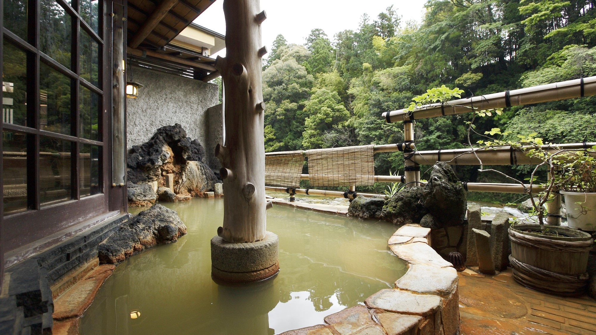 Open-air bath with a view