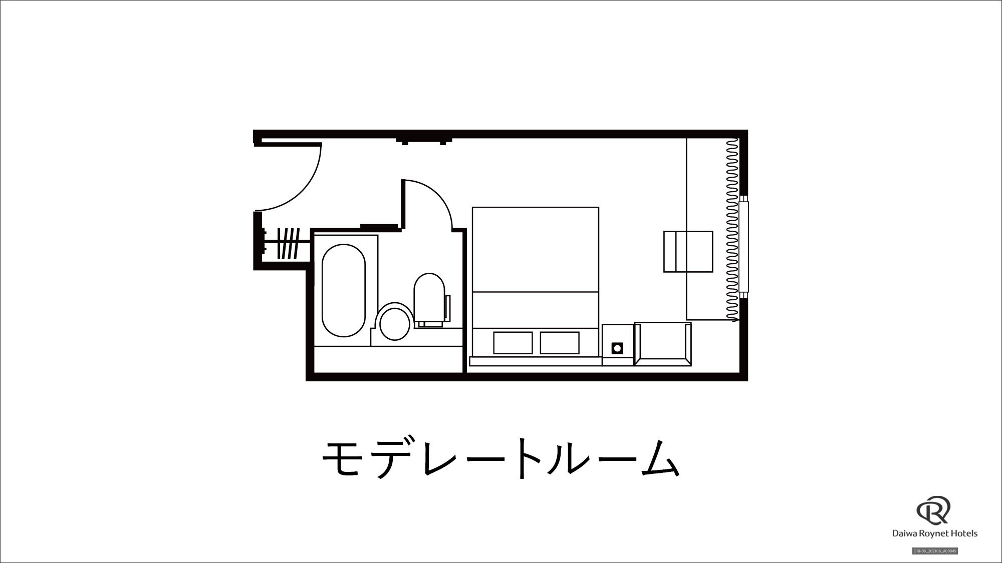 Moderate room floor plan
