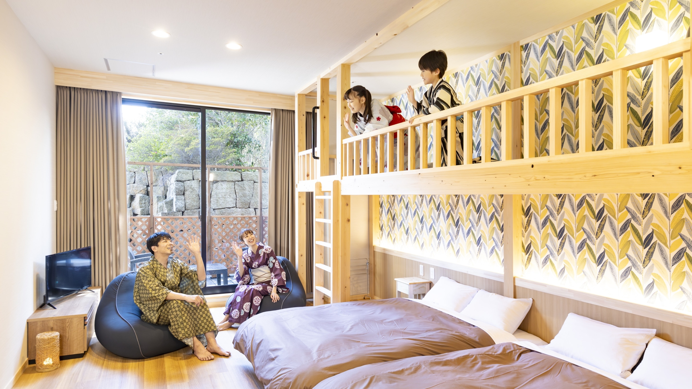 Superior Twin Double Bed Loft Room *Example of a guest room