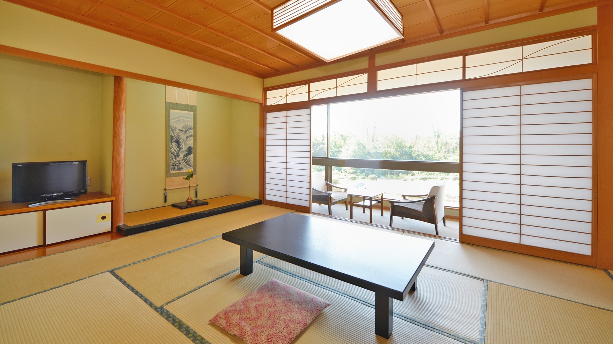 Japanese-style room with bath and toilet 12 tatami mats