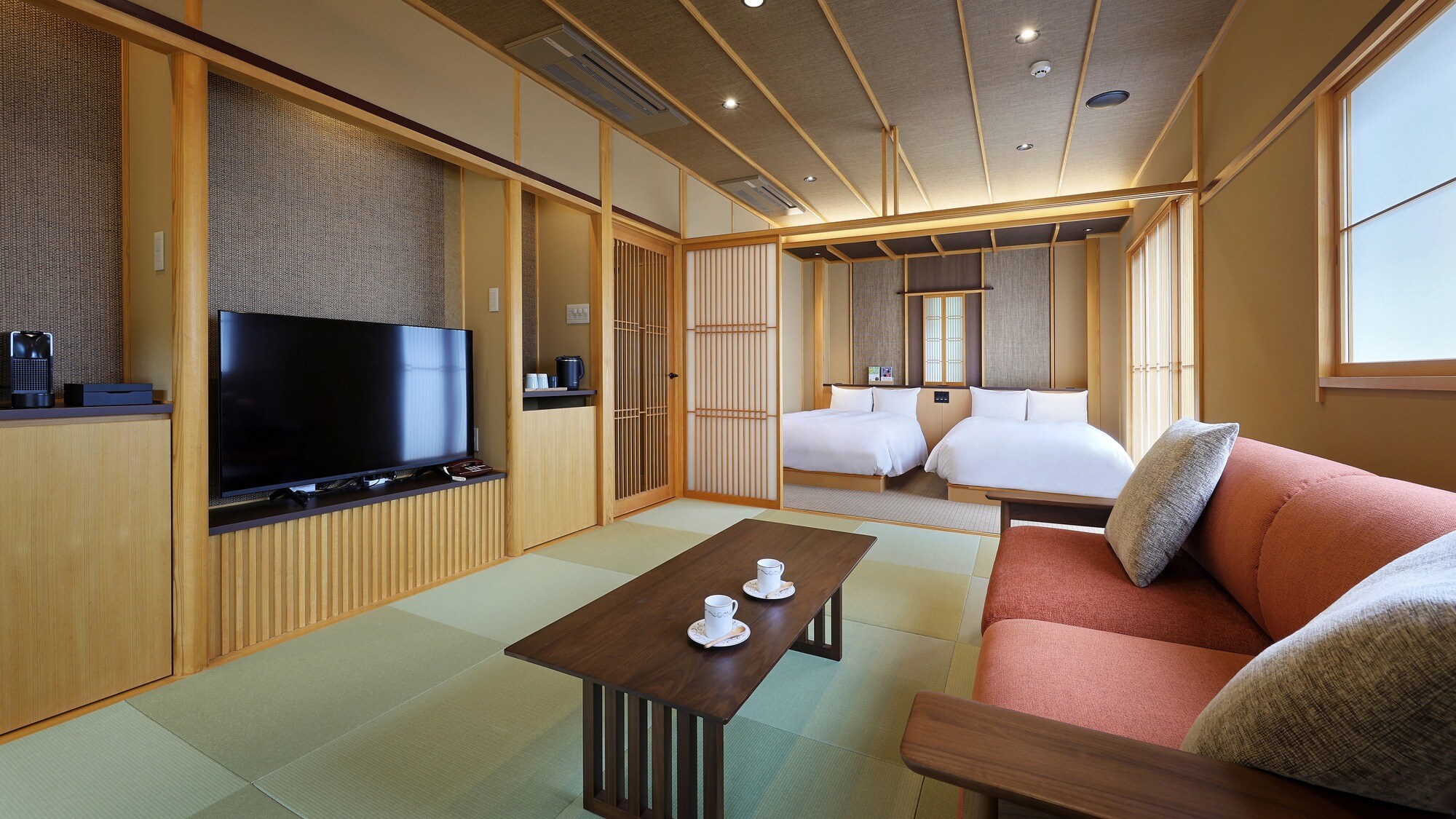 [Tsuki] Phòng Nhật Bản-Tây Âu có bồn tắm ngoài trời nhìn ra tầng cao nhất (Bettei Mizukian)