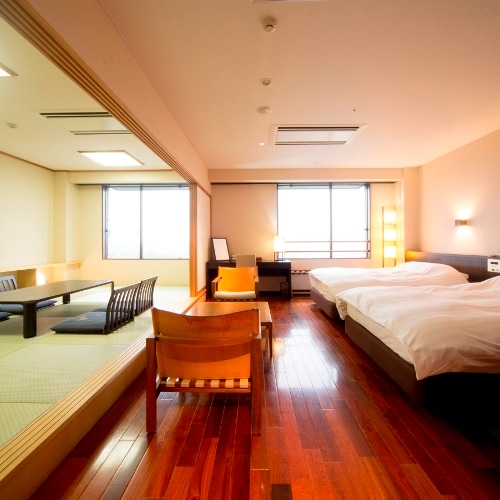 [Top floor designer Japanese and Western room] With hot spring cypress bath (non-smoking)