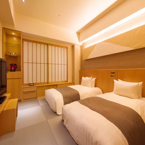 Twin modern Jepang (2 tempat tidur)