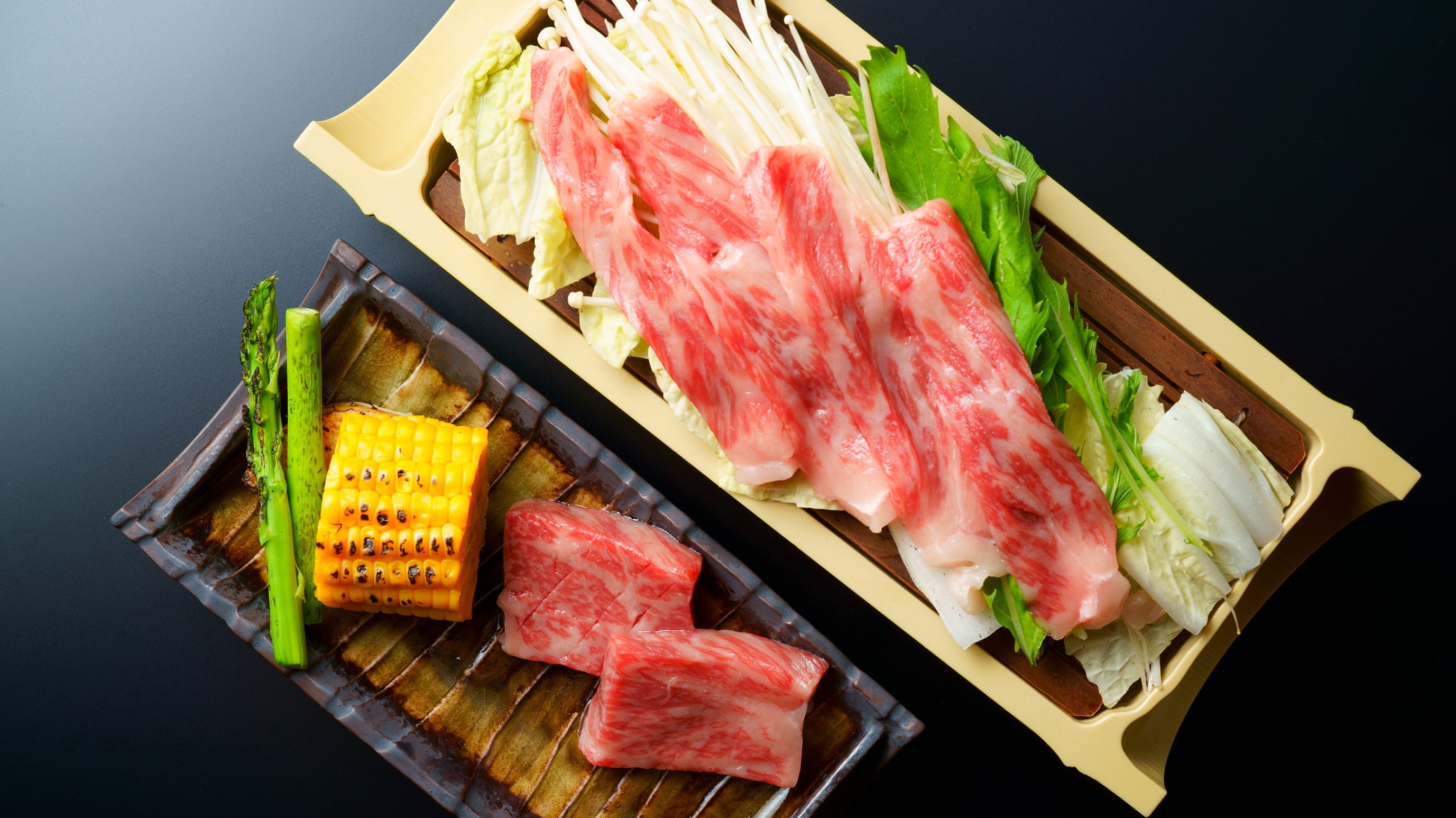 Saga Sanwa beef steak and shabu-shabu