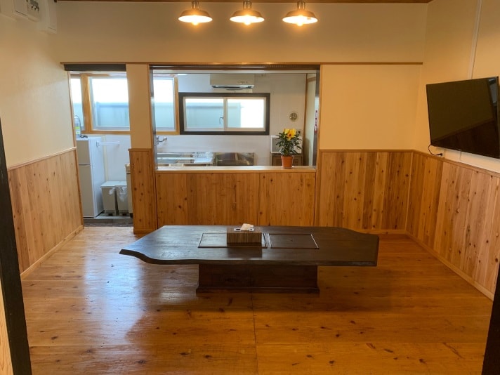Inside the building