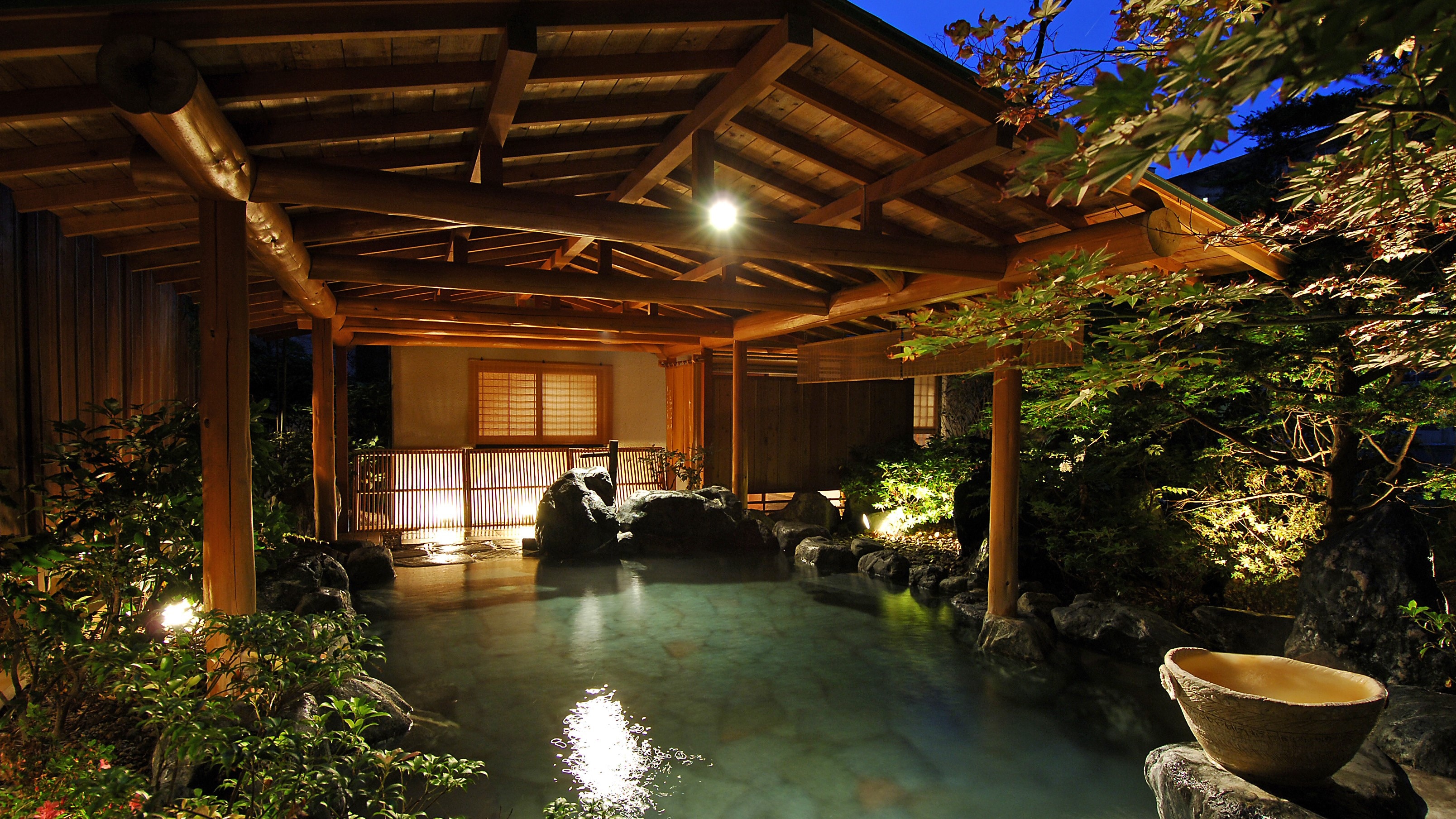 [Garden open-air bath] Tamayura no Yu / Night atmosphere