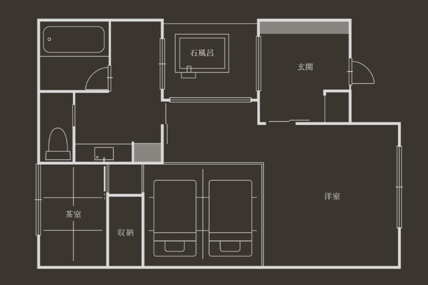 [Seigo] 120㎡ (70㎡ indoors + 16㎡ open-air bath terrace + 34㎡ private garden)