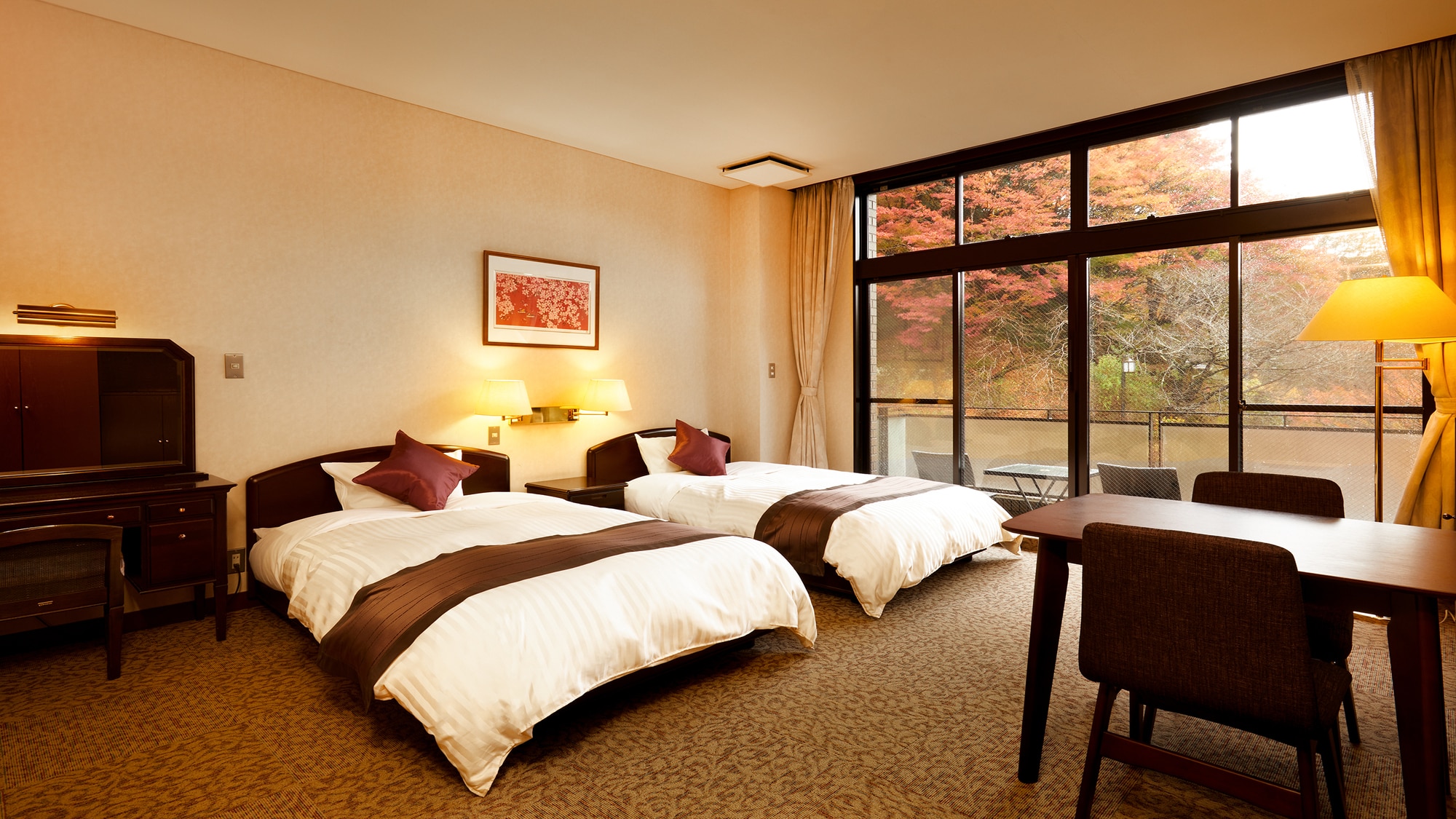 [2nd floor] Western-style twin room (mountain view)