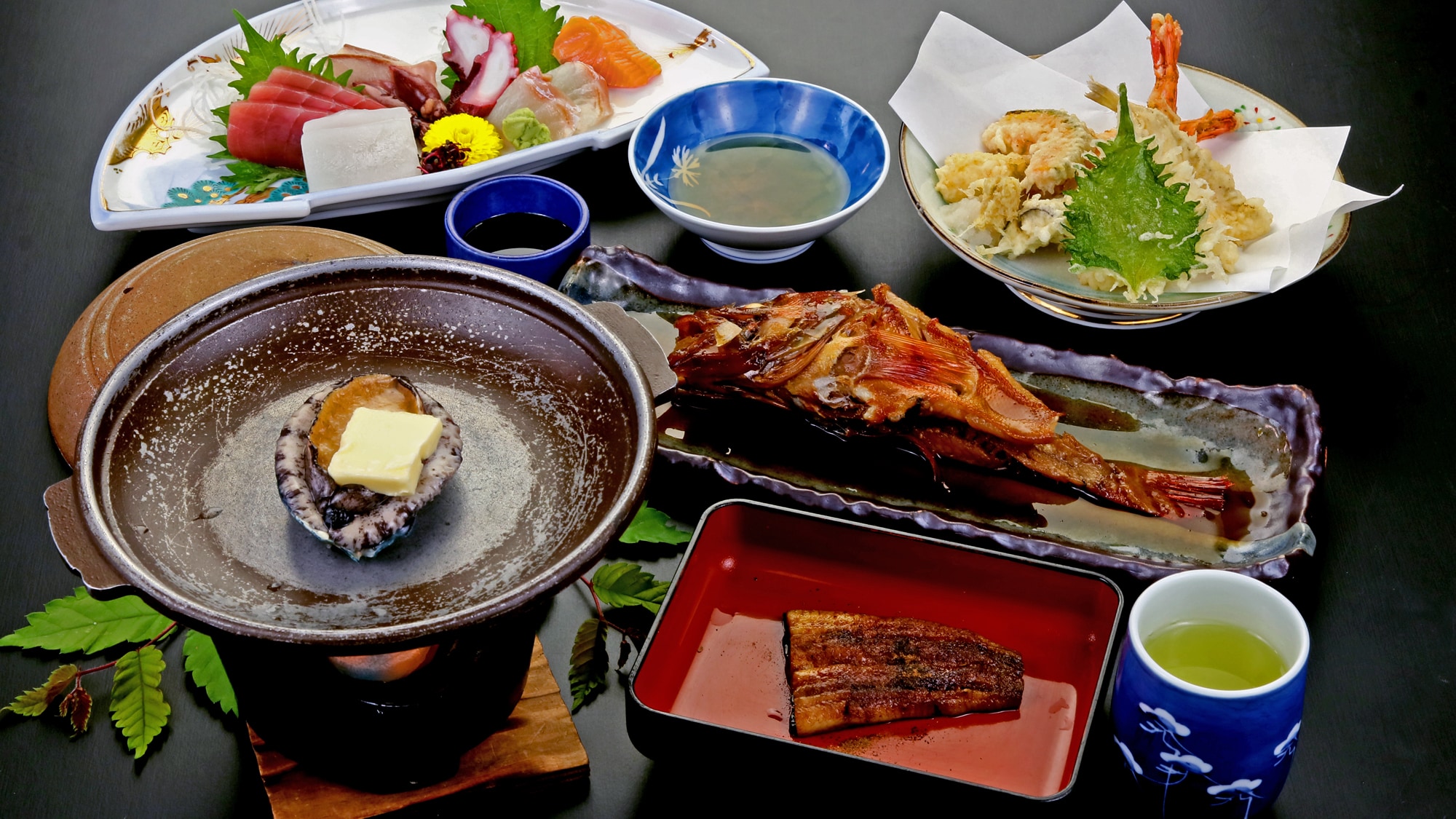◆Standard◆ Enjoy our specialty course including grilled abalone♪