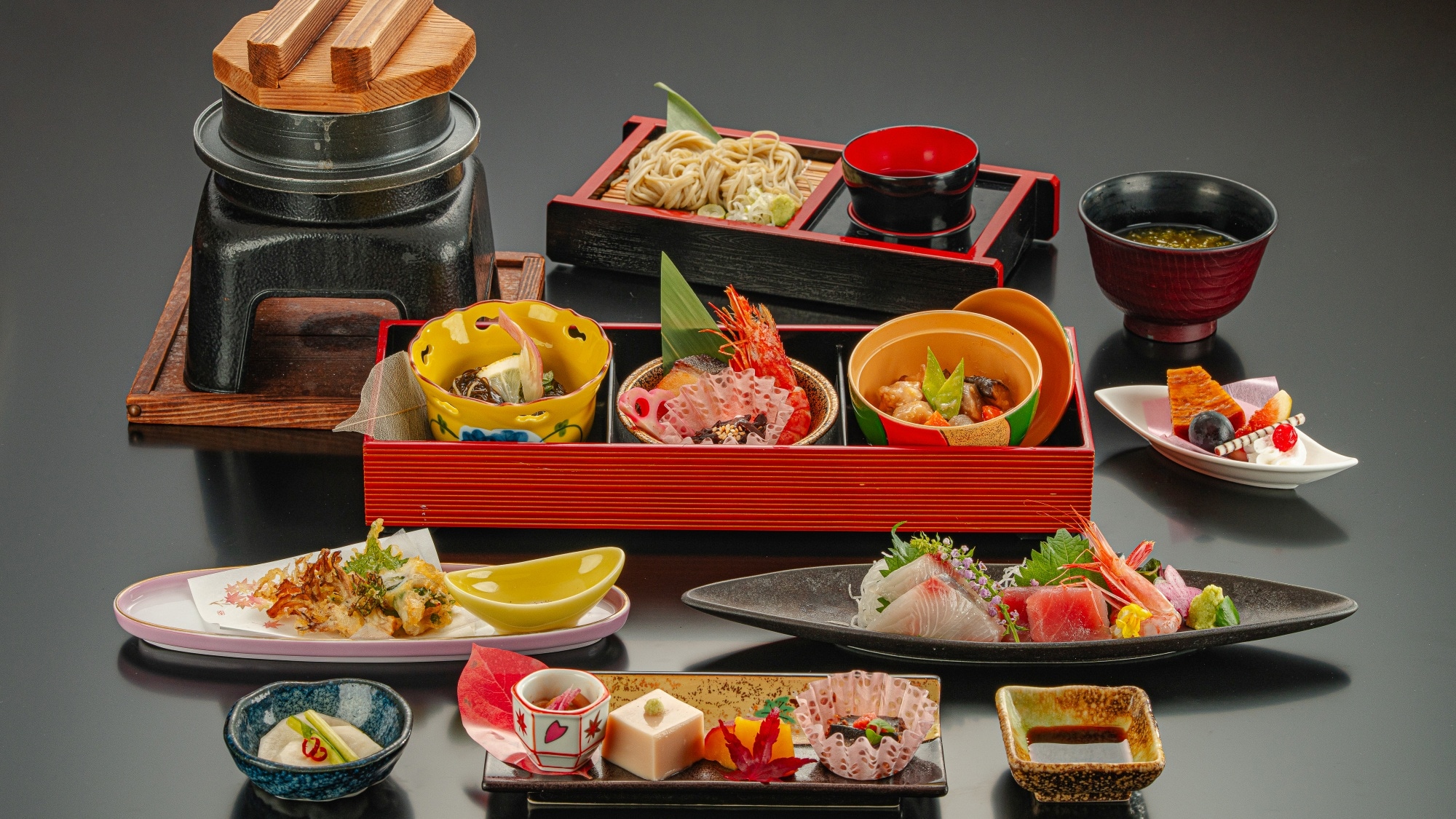 *Dinner example (standard menu)/Enjoy a dinner of fresh seafood!