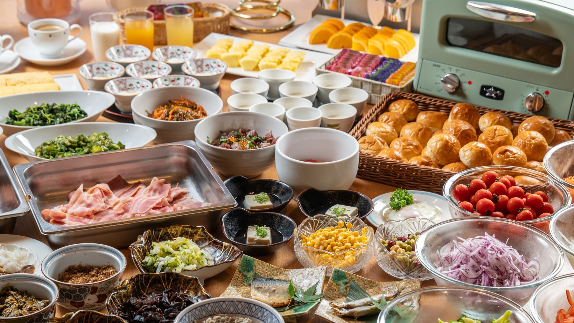 [Restaurant Kunibiki] A nutritionally balanced breakfast buffet at New WelCity Izumo