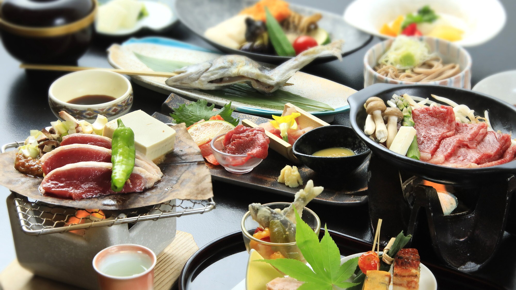 自选怀石料理_主菜/例：木兰叶味噌烤鸭