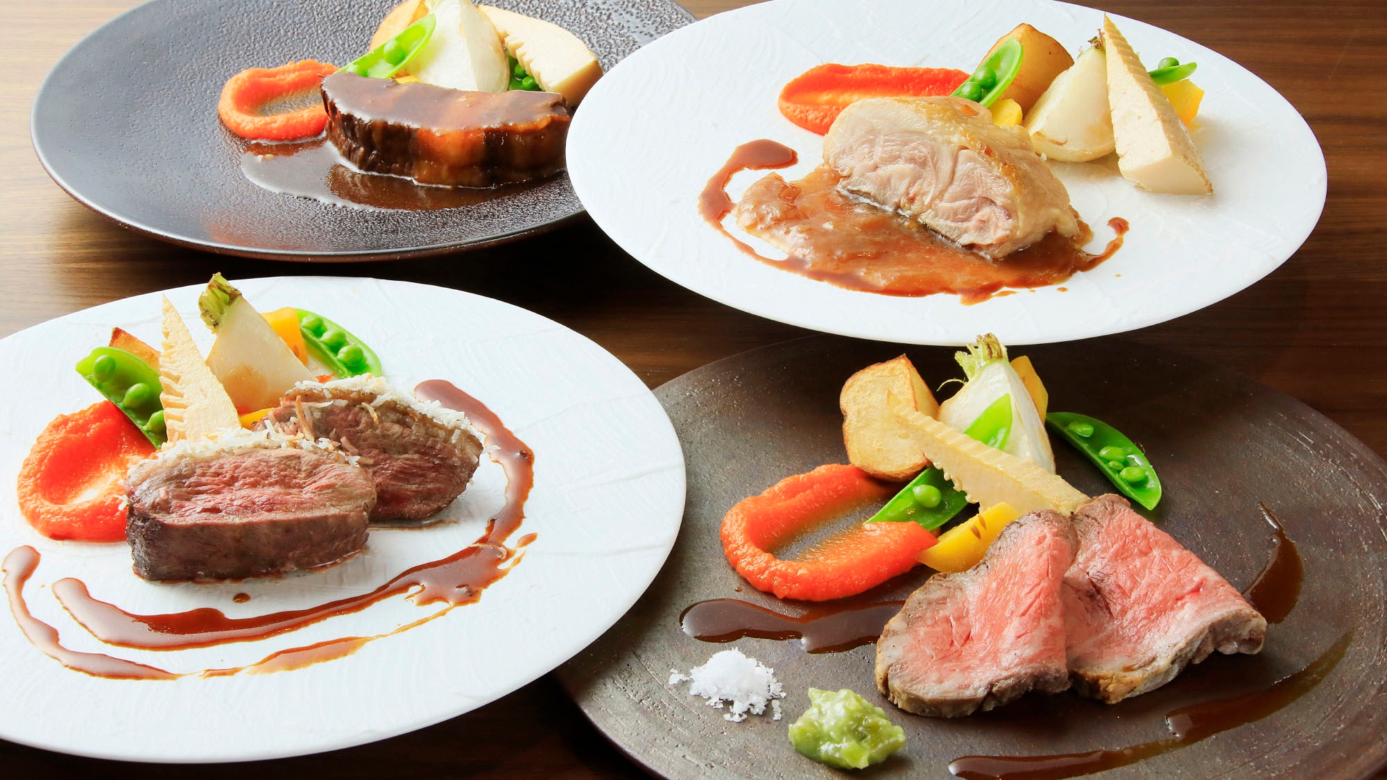 [อาหารเย็น] เลือกจากเมนูหลัก 4 อย่าง *ตัวอย่าง