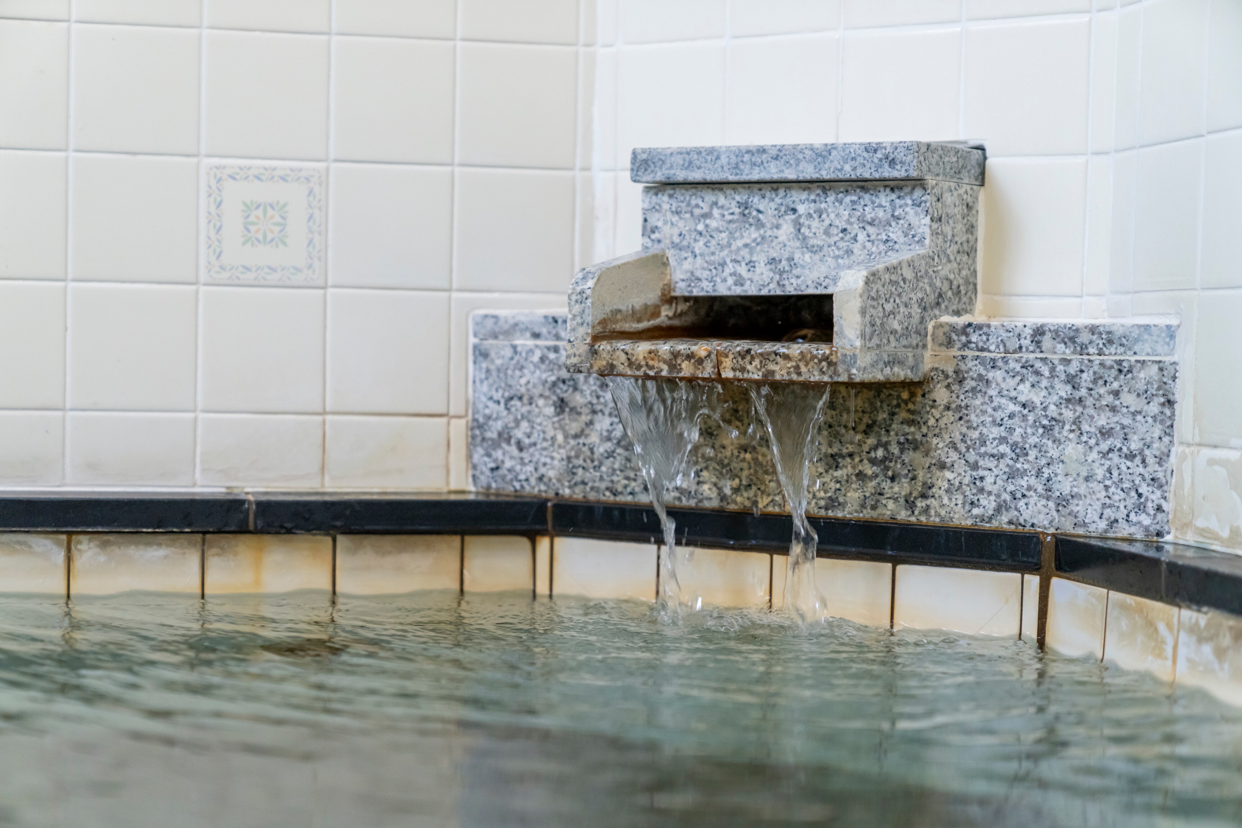Separate indoor baths for men and women
