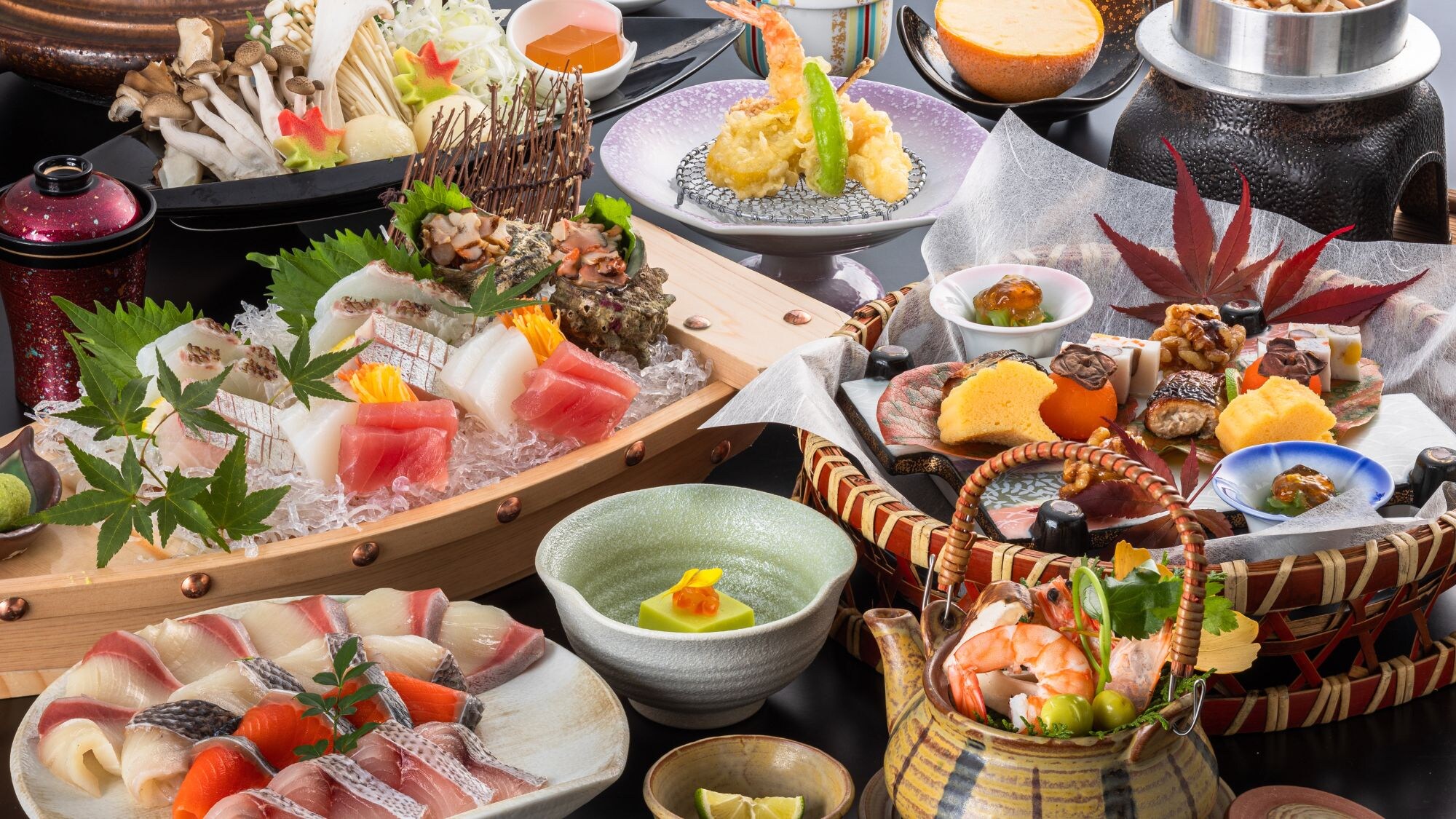 【晚餐/秋季】魚類及魚肉懷石料理菜式/範例