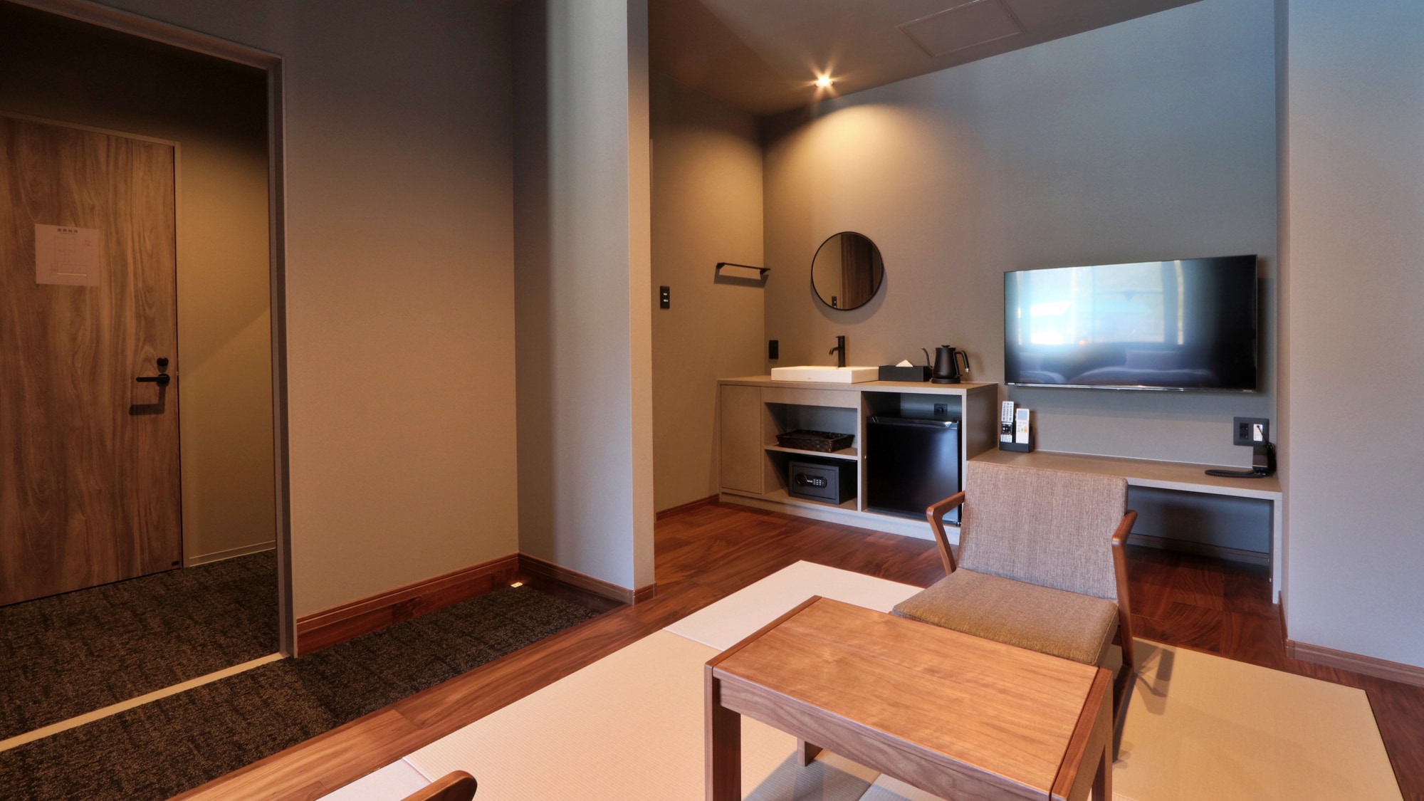 [Kamar tamu_Gaya Jepang-Barat] Ruang tatami yang menenangkan