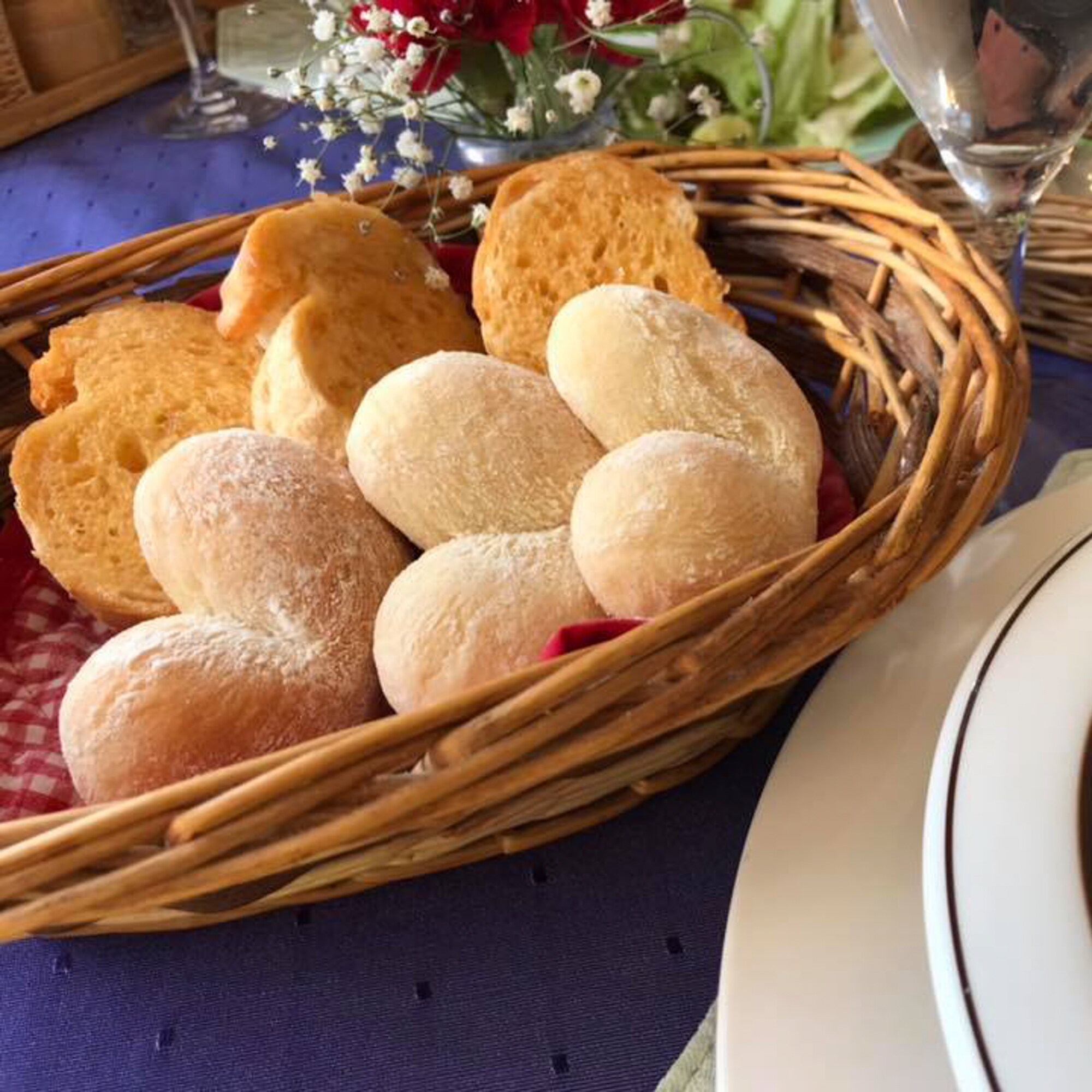 Basket of Heidi's white bread and French bread