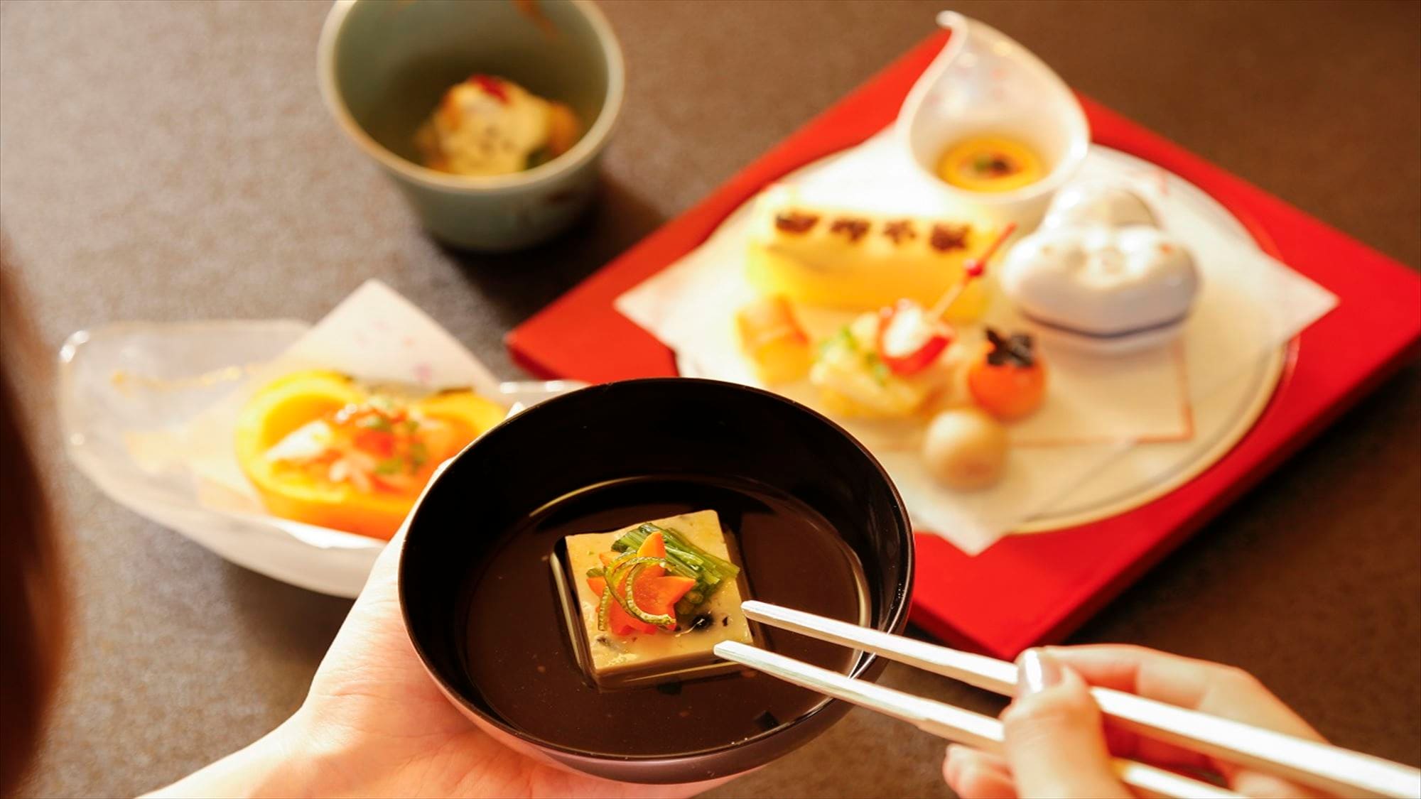 An example of a dish that the chef is particular about making from soup stock