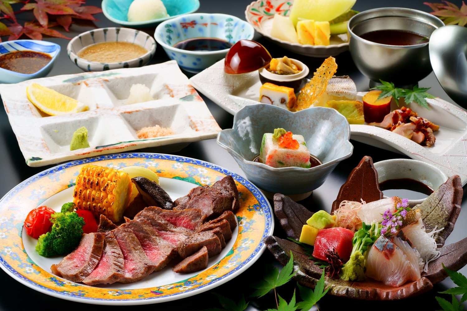 Supper: "Oita Wagyu" steak kaiseki