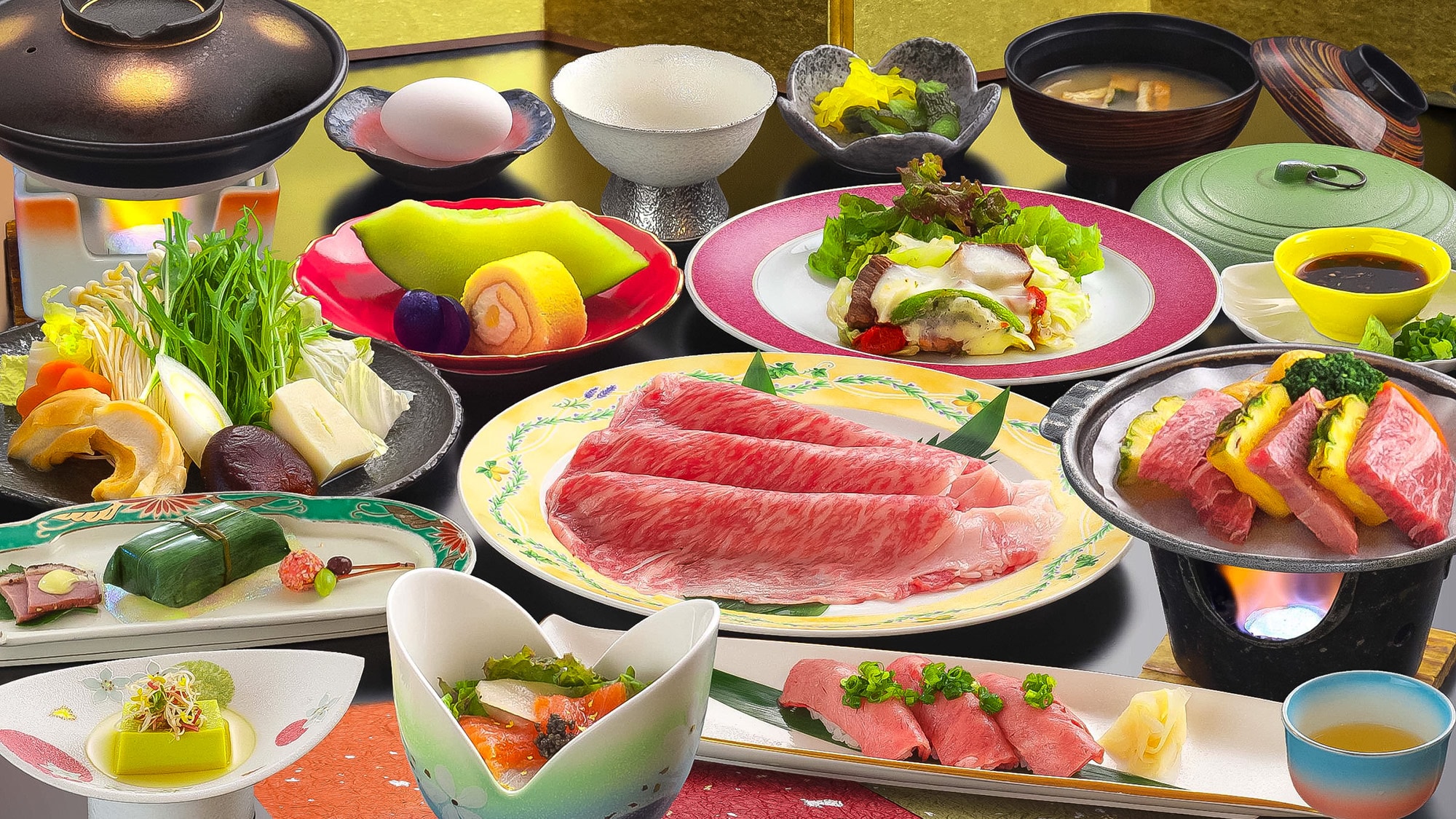 上州黒毛和牛づくし　お料理例