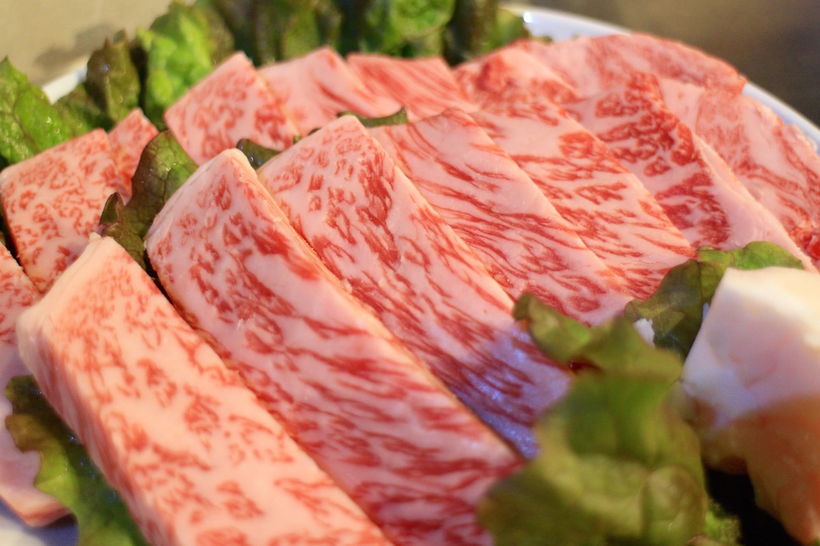 Banyak marmer daging sapi Bungo yang istimewa dari Bungo Ohno