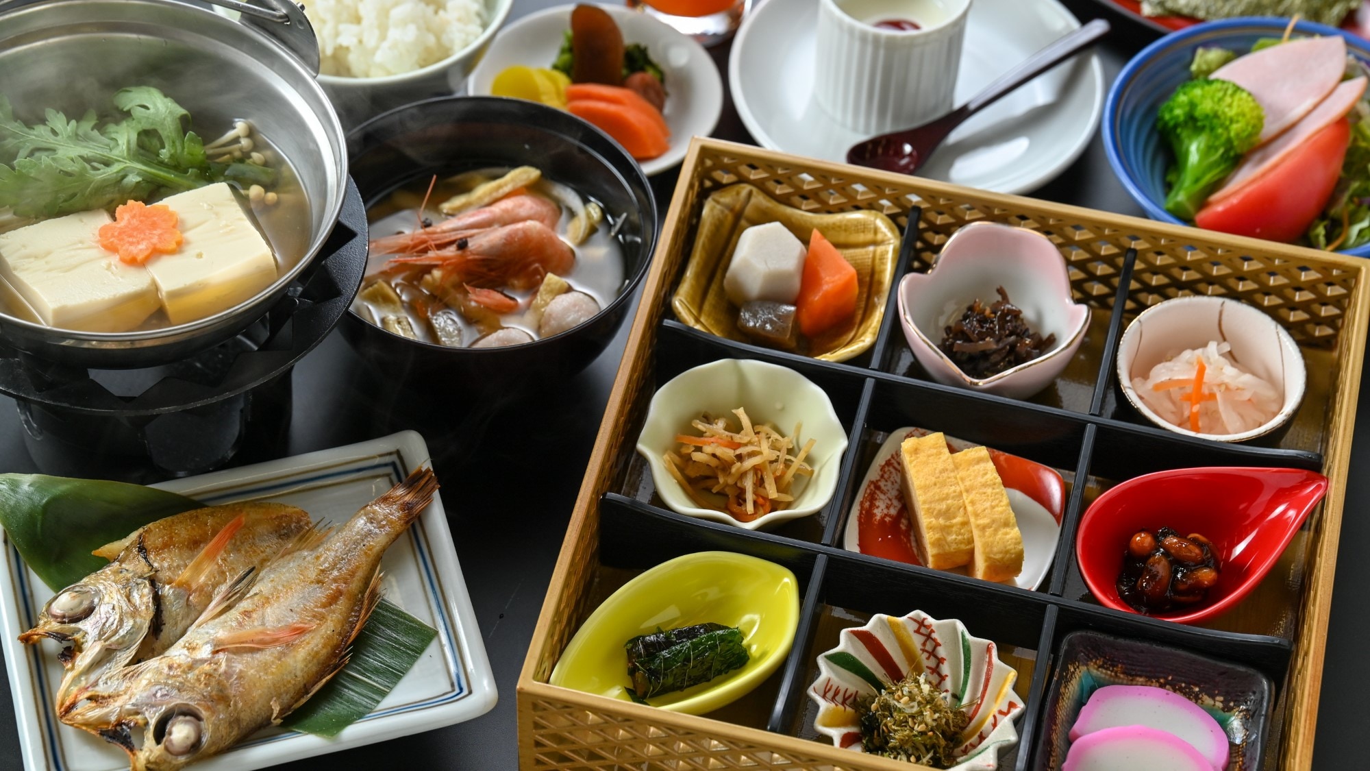 Dried blackthroat seaperch makes a striking breakfast♪
