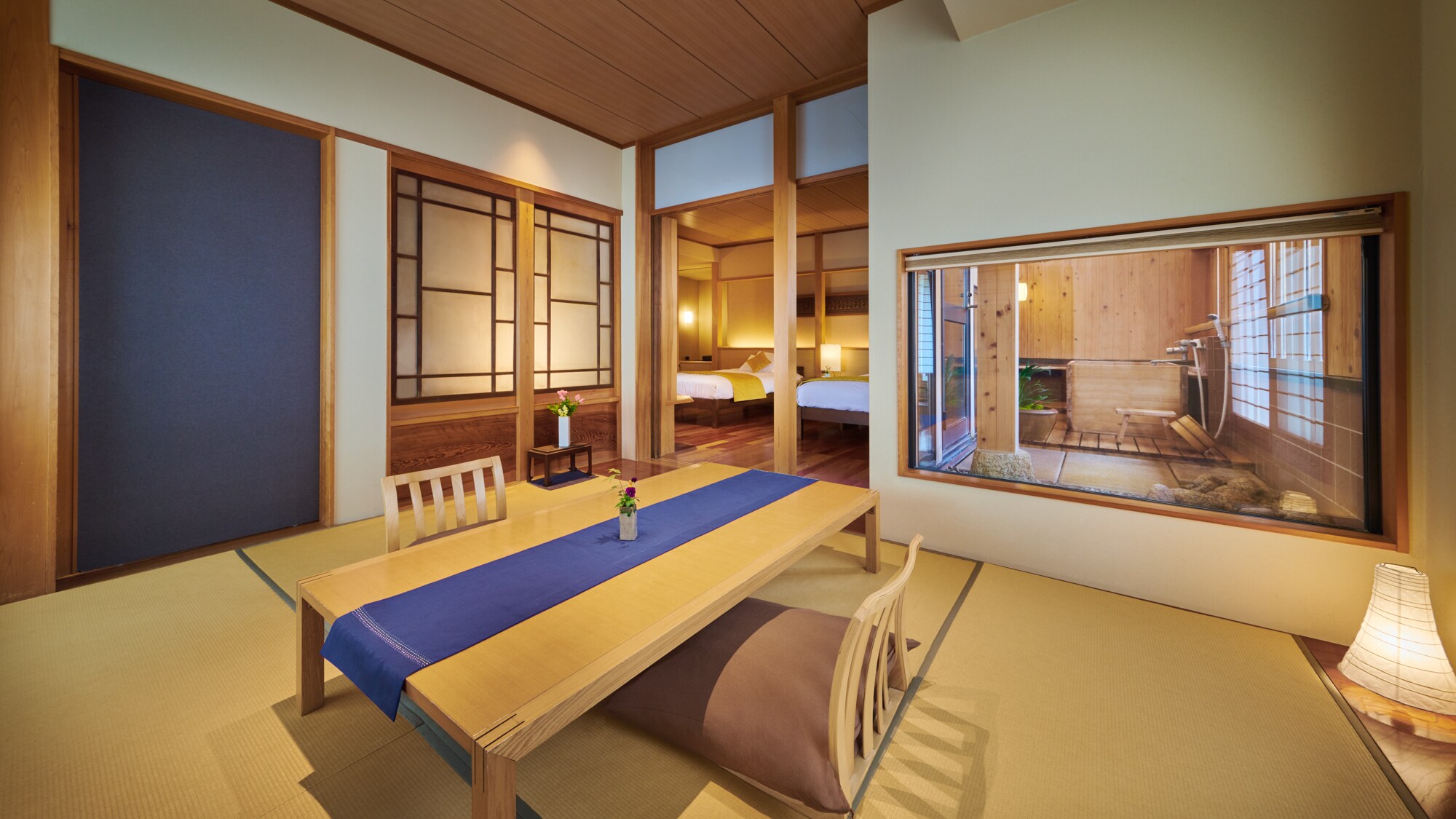 Japanese modern x creative special room [with natural hot spring + bed]