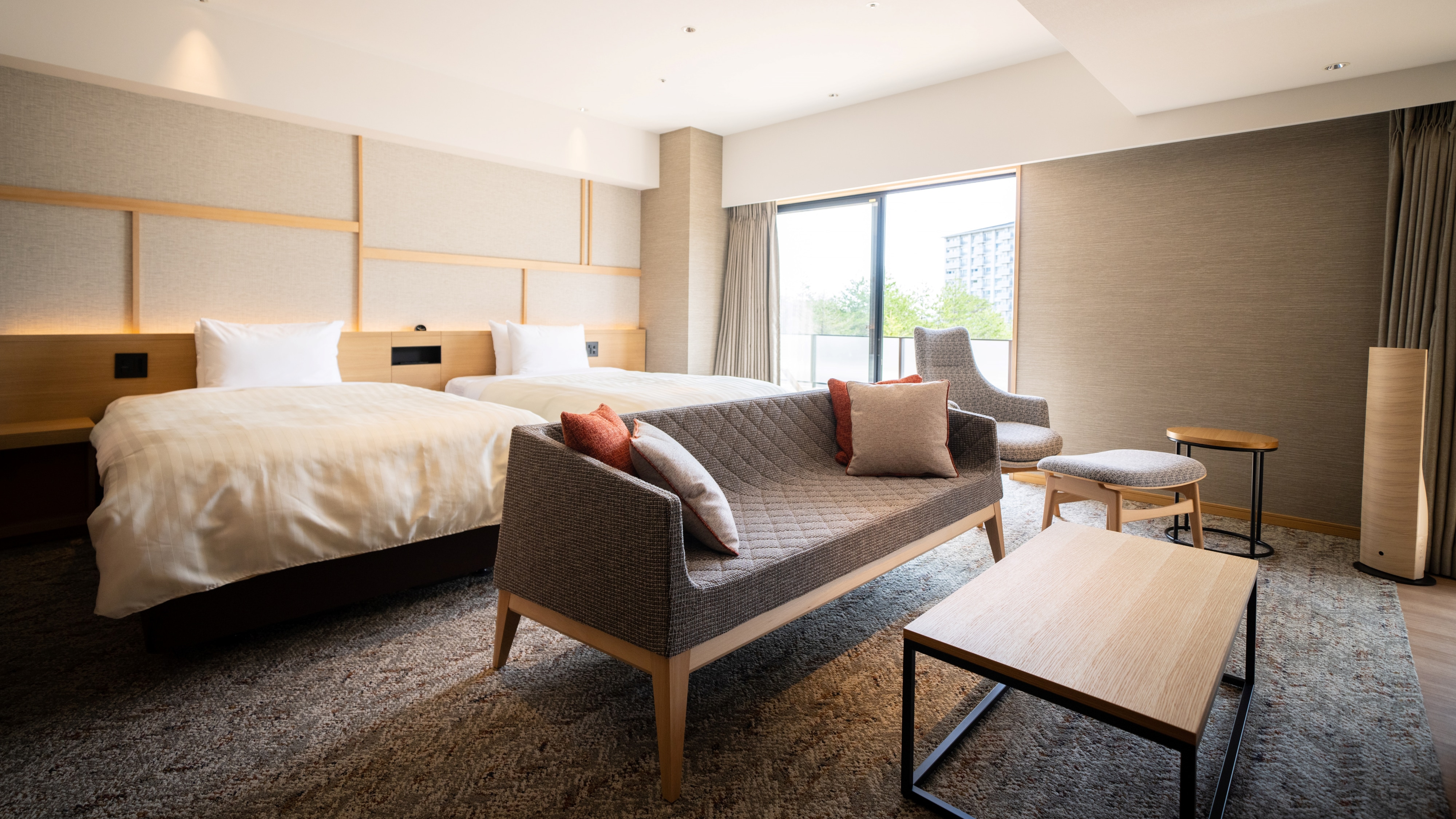 Deluxe twin with open-air bath (57 sqm, 3 rooms)