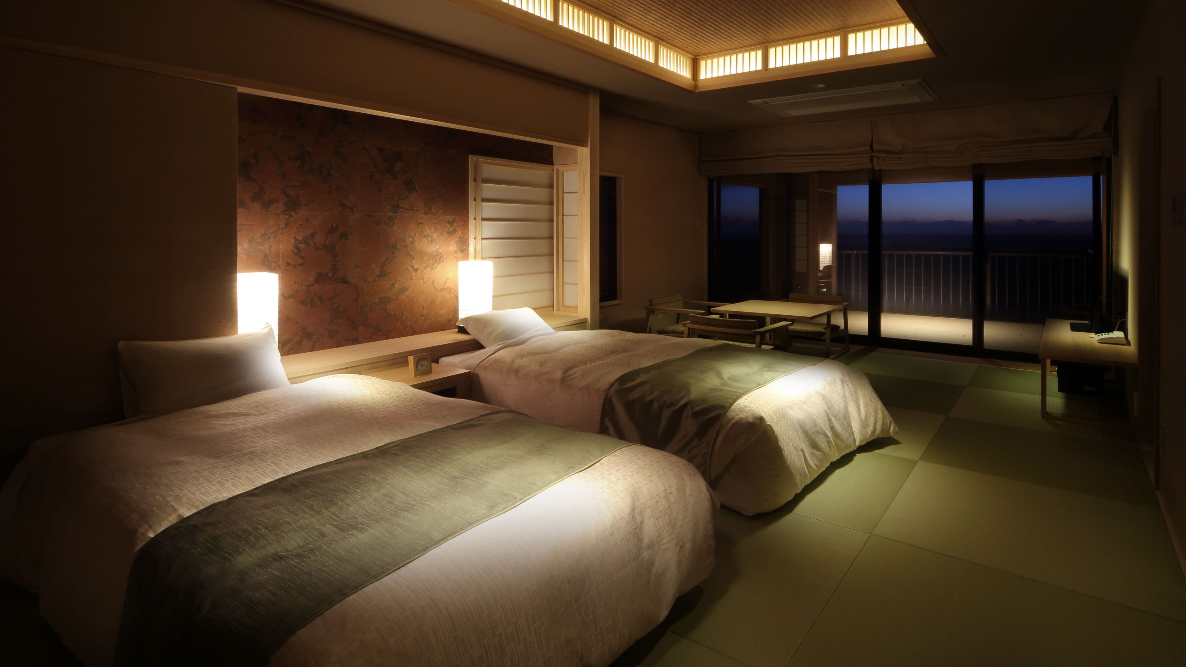 Premium Japanese modern room with open-air bath