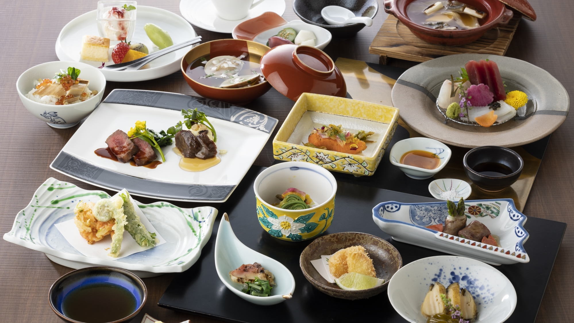 Kursus kaiseki kreatif spesial musim semi *Gambar