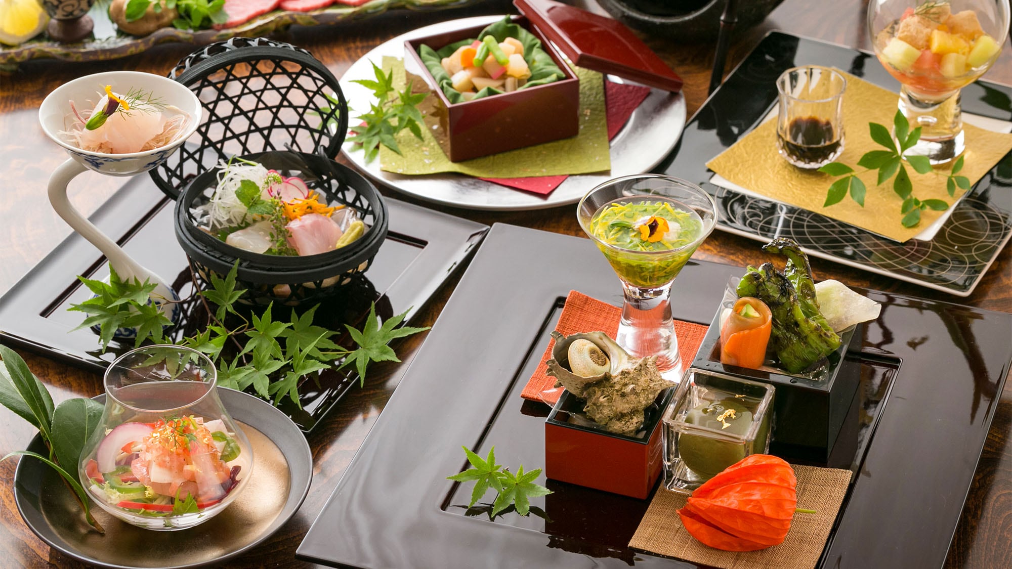 ・ Example of basic kaiseki: A treasure trove of ingredients ・ Delicate taste using gem ingredients unique to Niigata