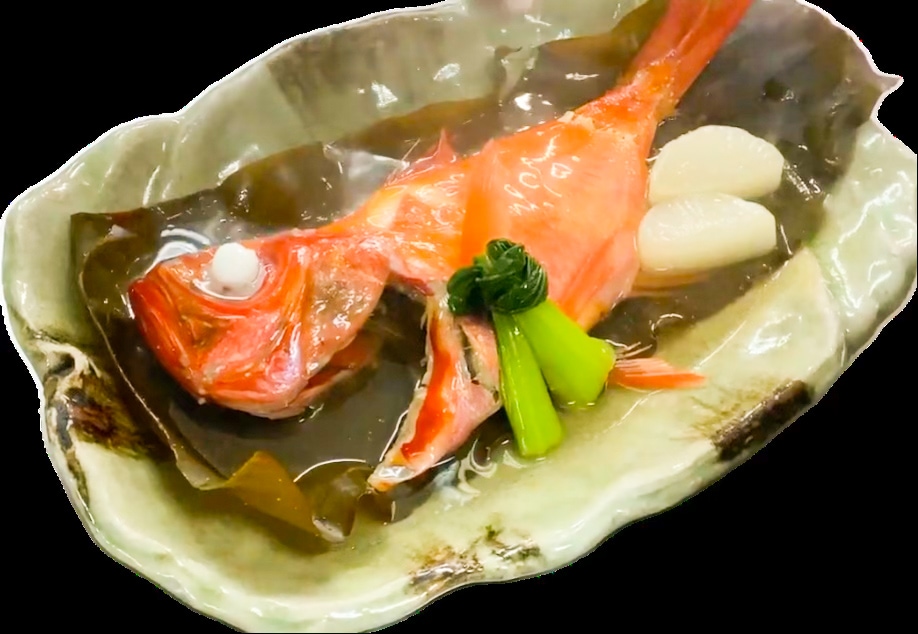 Ikan kakap merah dimasak dengan garam