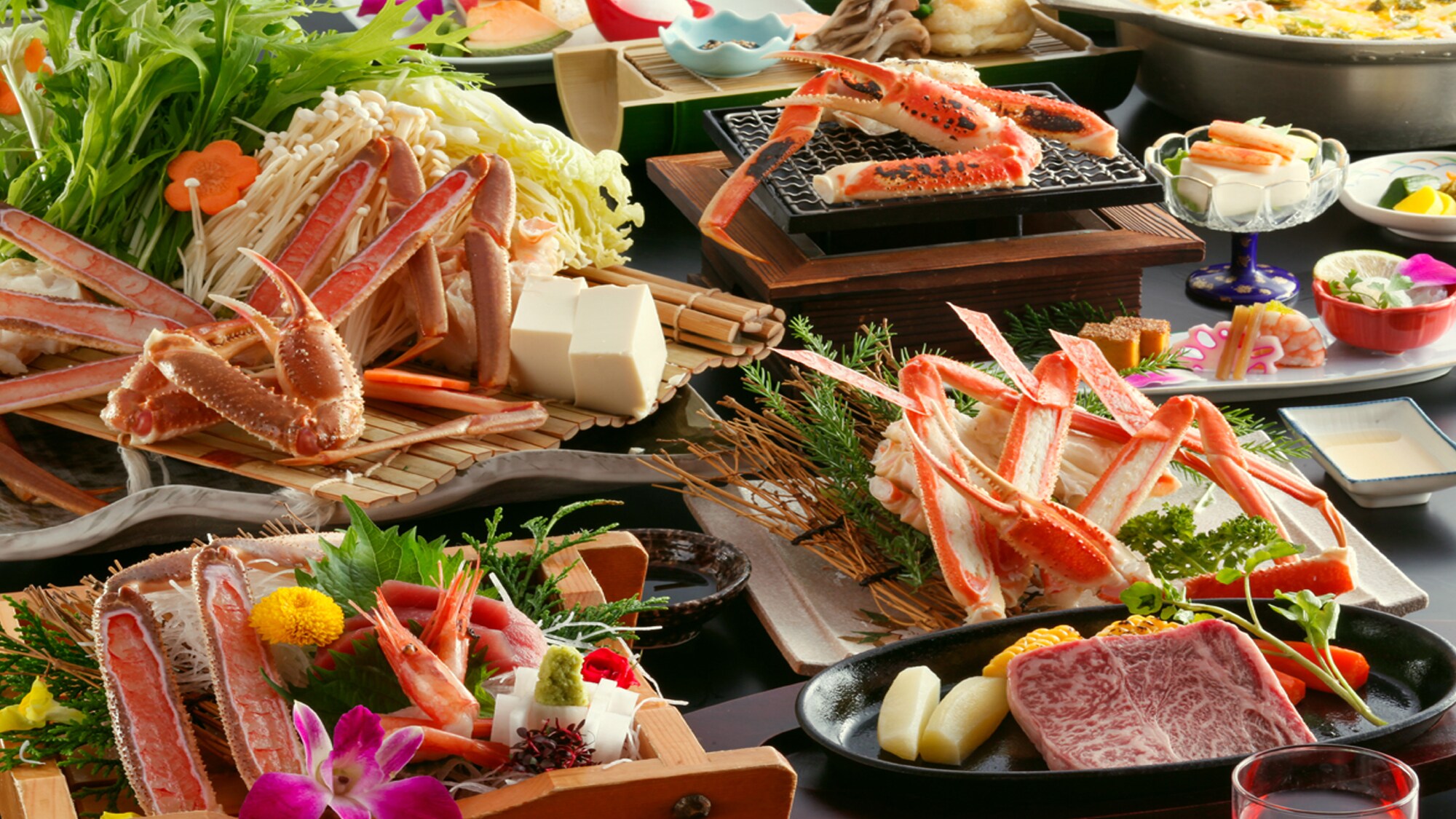 [Winter gourmet kaiseki ◇ crab & times; steak]
