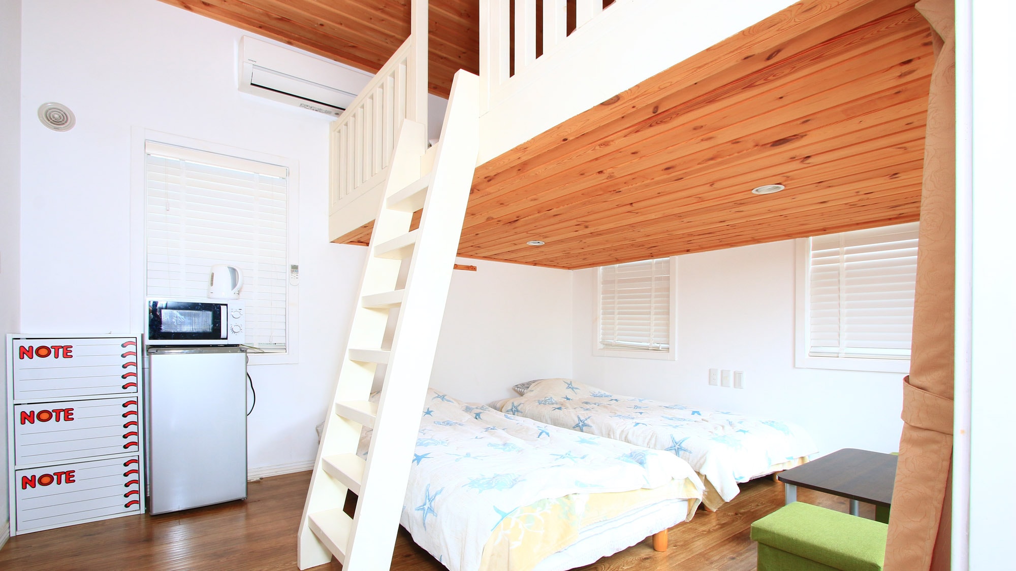 [202] Trailer house, twin room with loft (with bathroom and toilet)